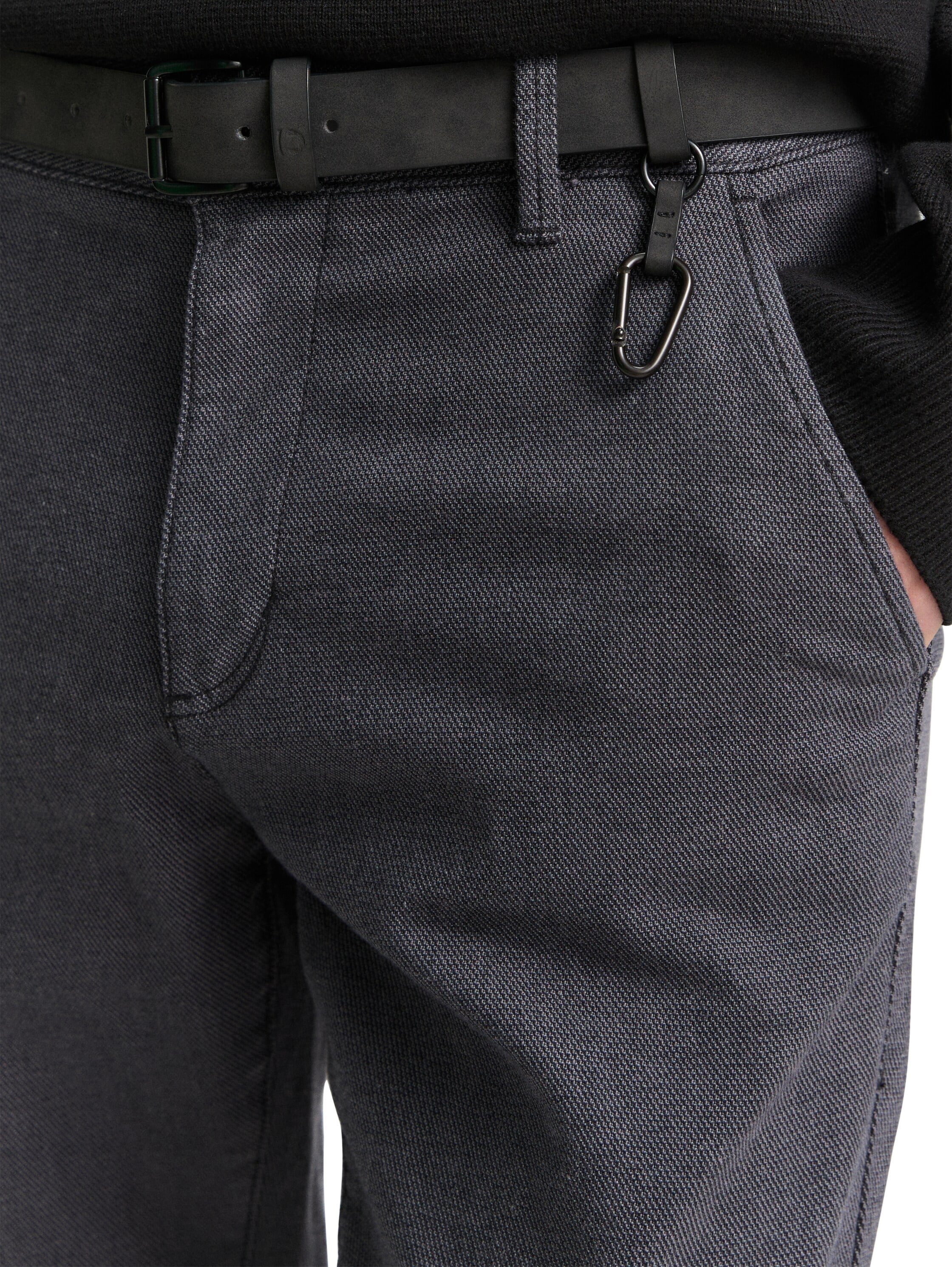 TOM TAILOR Denim Chinohose  mit Gürtel