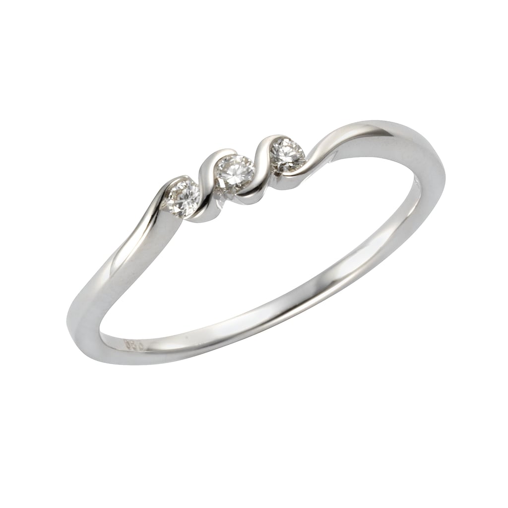 Orolino Fingerring »585 Weißgold 3x Brillant zus. 0,10ct.«