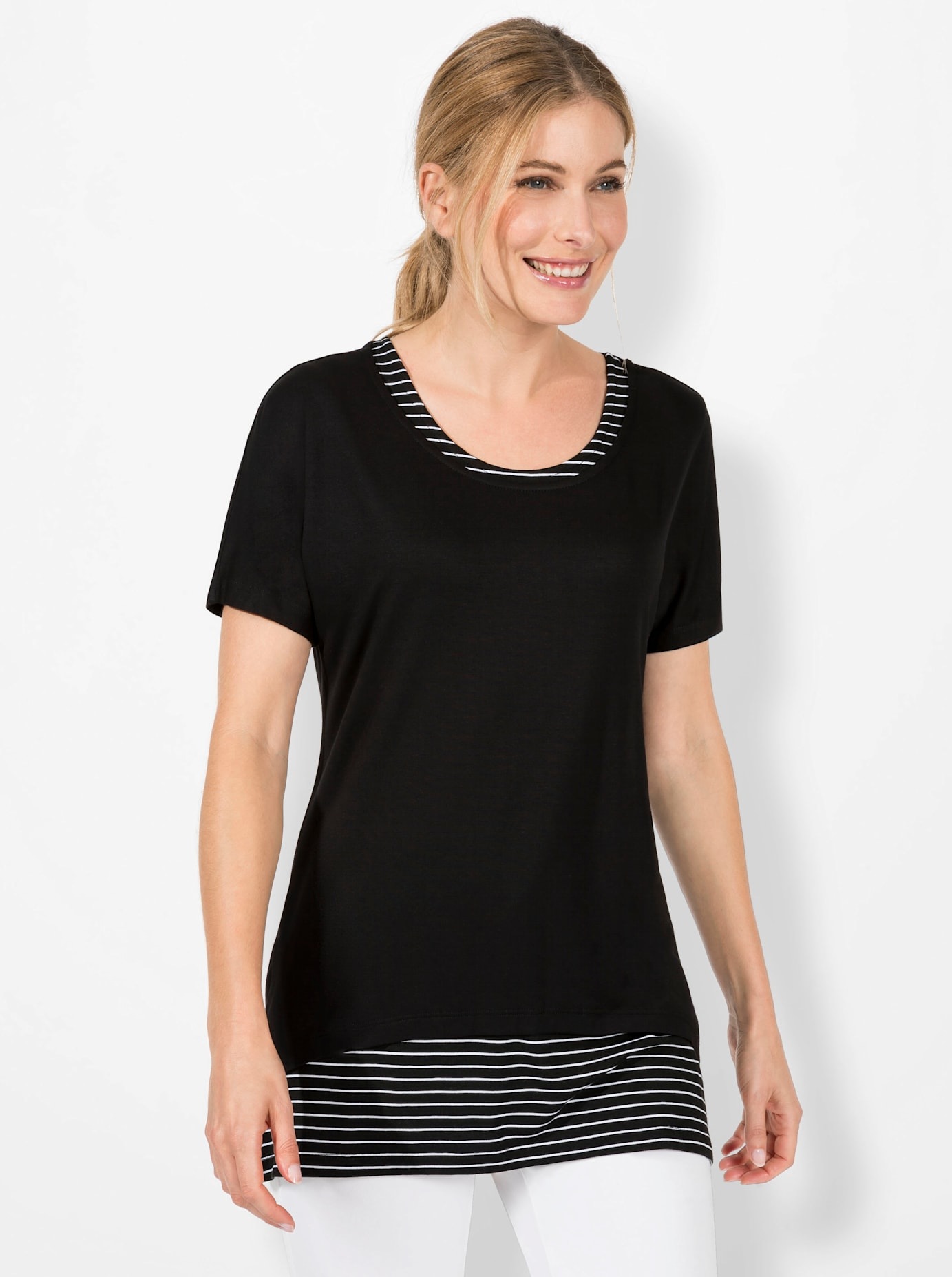 Casual Looks 2-in-1-Shirt "Shirt + Top" 1 Stk. günstig online kaufen