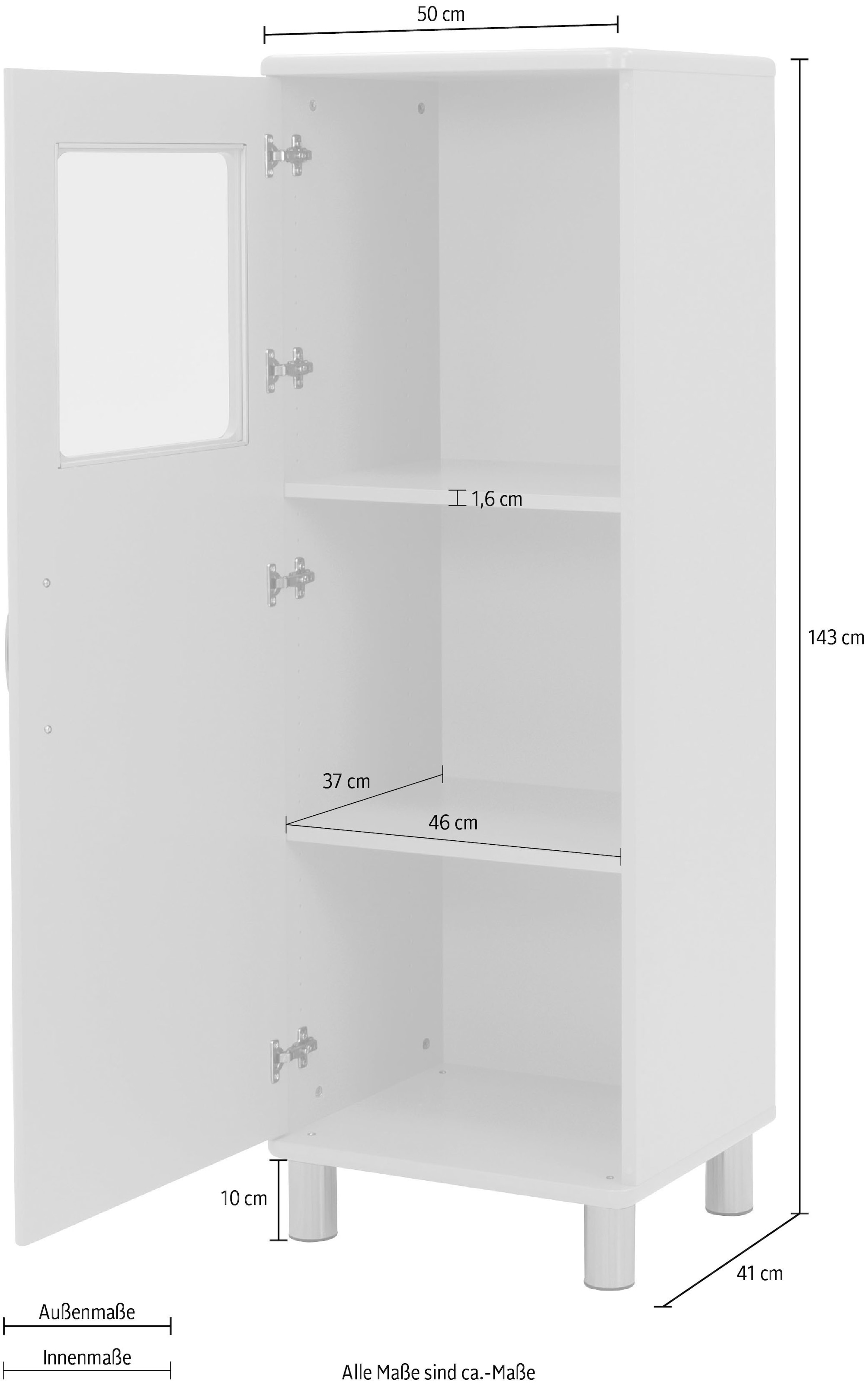 Tenzo Vitrine »Malibu«, (1 St.), mit zwei Einlegeböden, Glaseinsatz in der  oberen Tür, Höhe 143 cm | BAUR