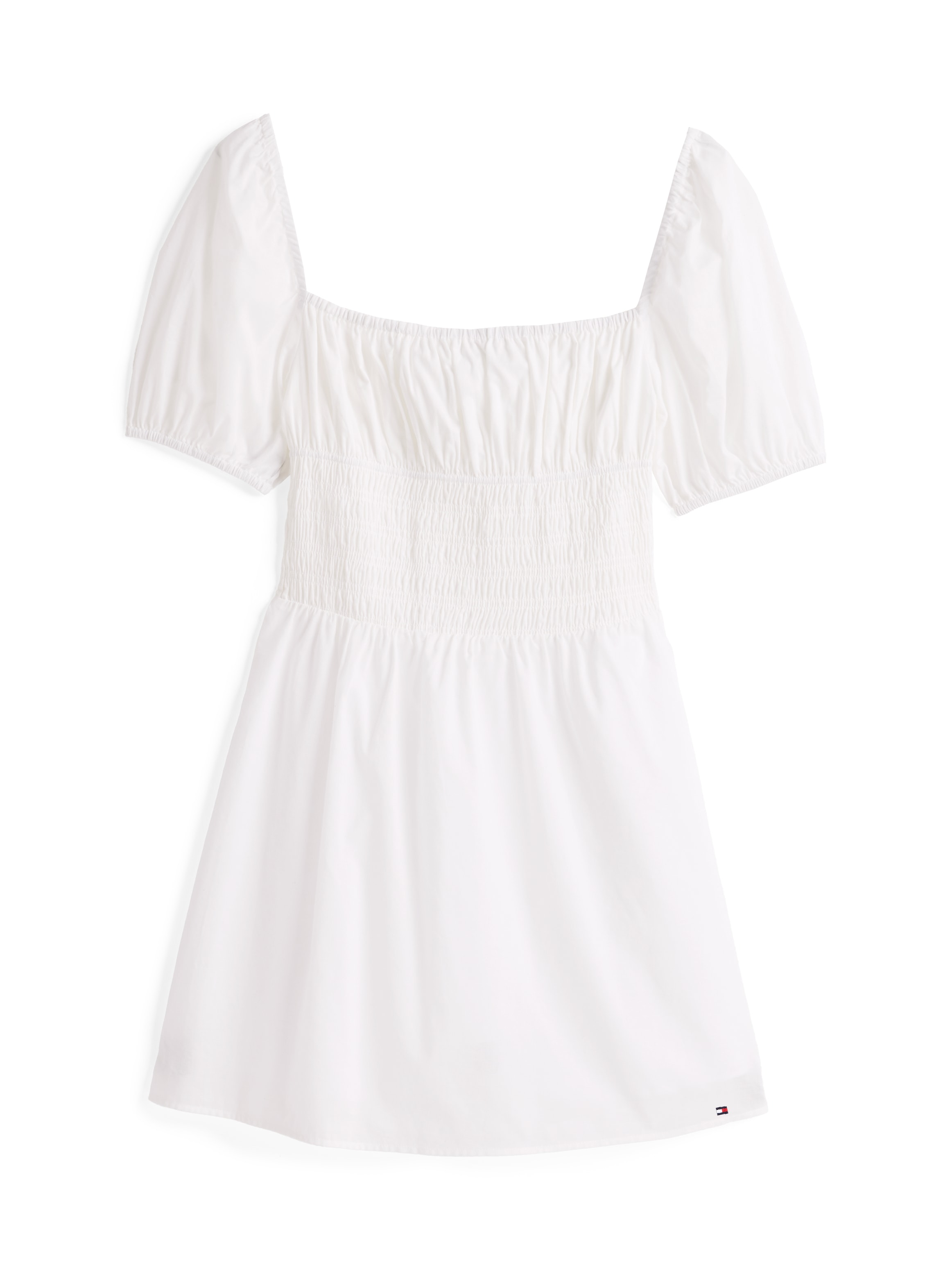 Tommy Jeans Babydollkleid »TJW COTTON VOILE MINI DRESS EXT«, in Mini-Länge, mit Raffungen