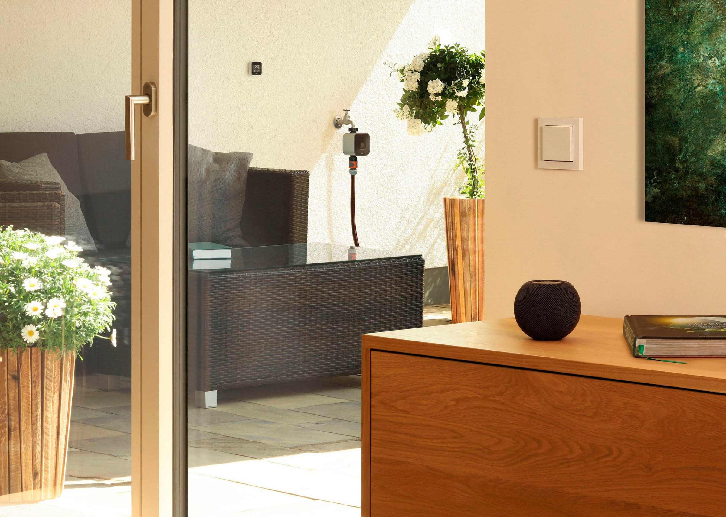 EVE Bewässerungscomputer »Aqua (HomeKit) + Schlauchverbinder 2-Wege-Verteiler«, (Packung)