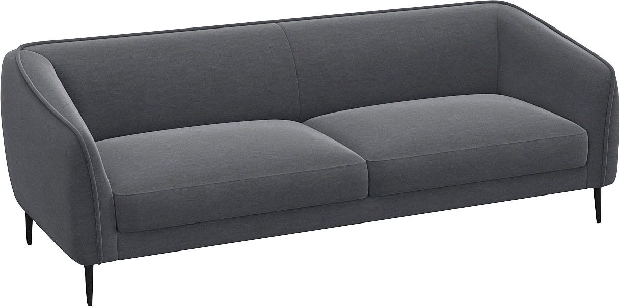 FLEXLUX 3-Sitzer »Belle Designsofa, Couch, bequem durch Kaltschaum im Sitz«, Skandinavisches Design, In hochwertiger Verarbeitung