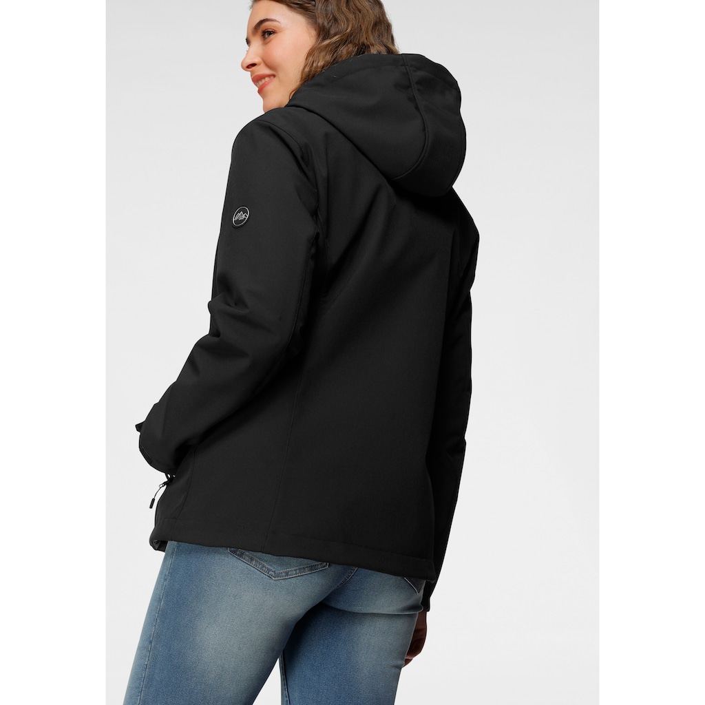 Polarino Softshelljacke, mit Kapuze