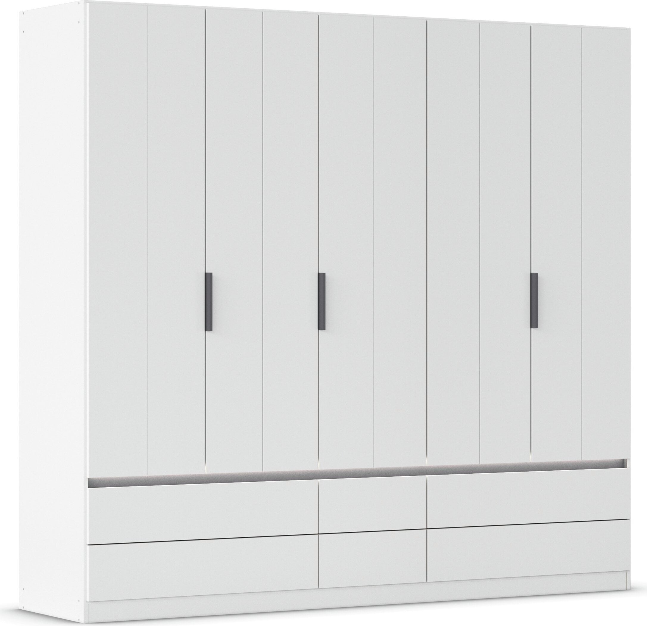 OTTO home Kleiderschrank "Schrank Garderobe ARVEN Breiten 181/226/271cm mit Beleuchtung" 3 verschiedene Ausstattungen BASIC/CLASSIC/PREMIUM (inkl. SOFT-CLOSE), puristisches Design in Plankenoptik mit Metallgriffen MADE IN GERMANY