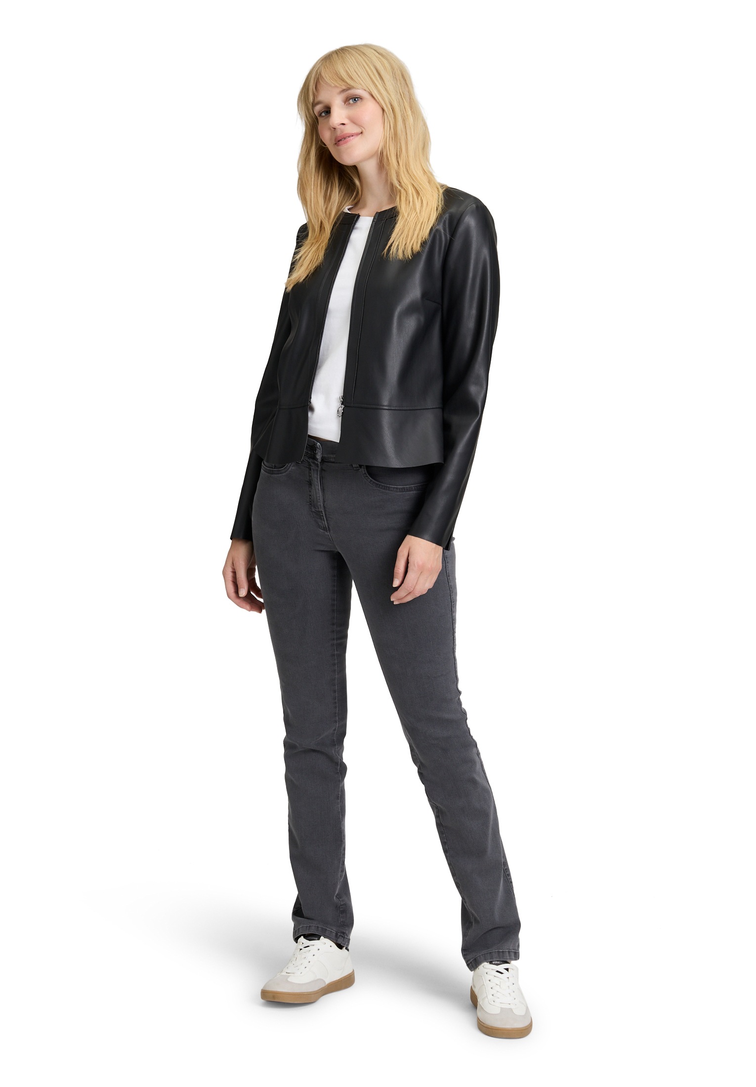 BETTY BARCLAY Jäckchen in Lederoptik schwarz   38 damen 3