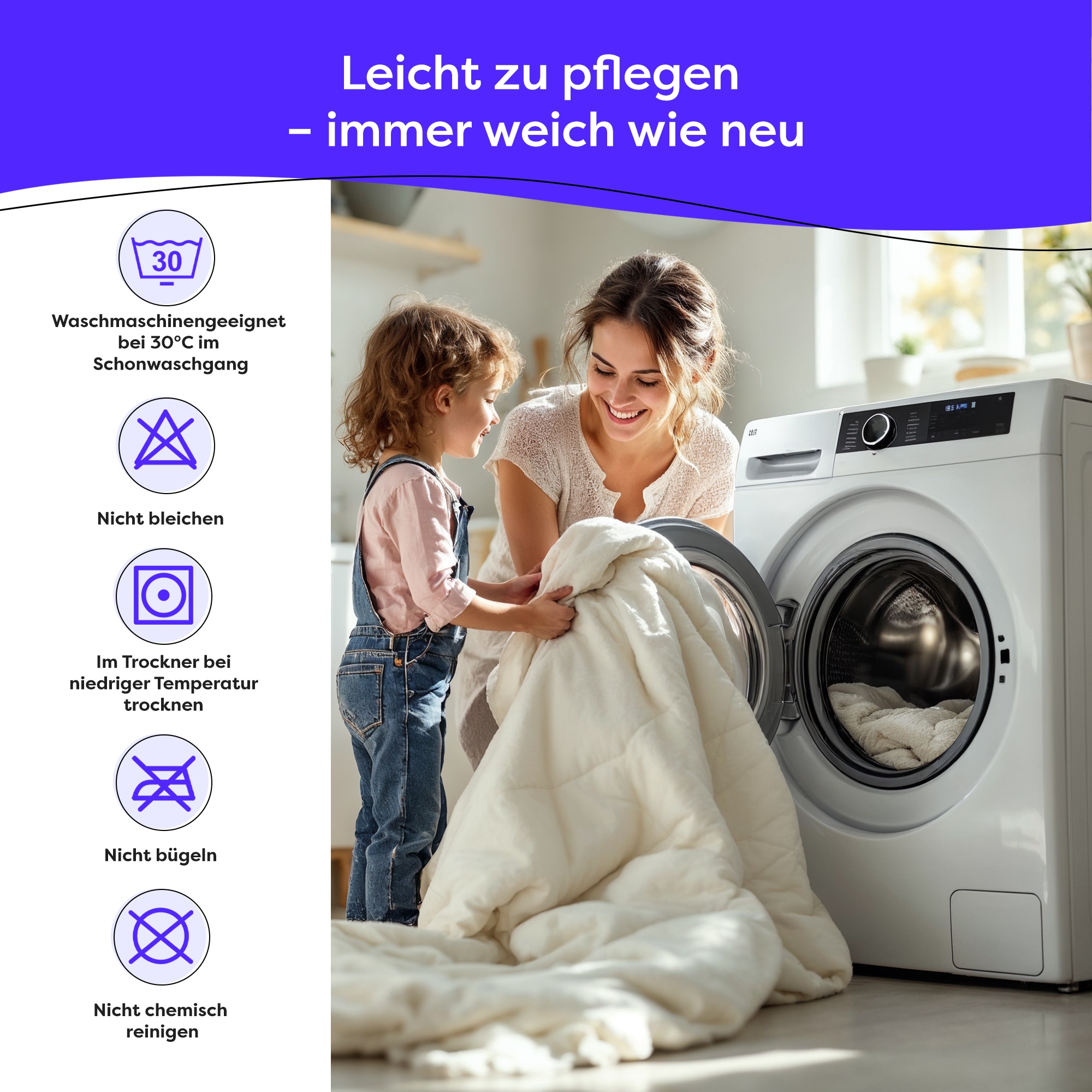 Wolkenfeld Daunenbettdecke »Winterbettdecke Daunendecke Anti-Milben, Hypoallergen, Waschbar« extrawarm 1 Stk. tlg.