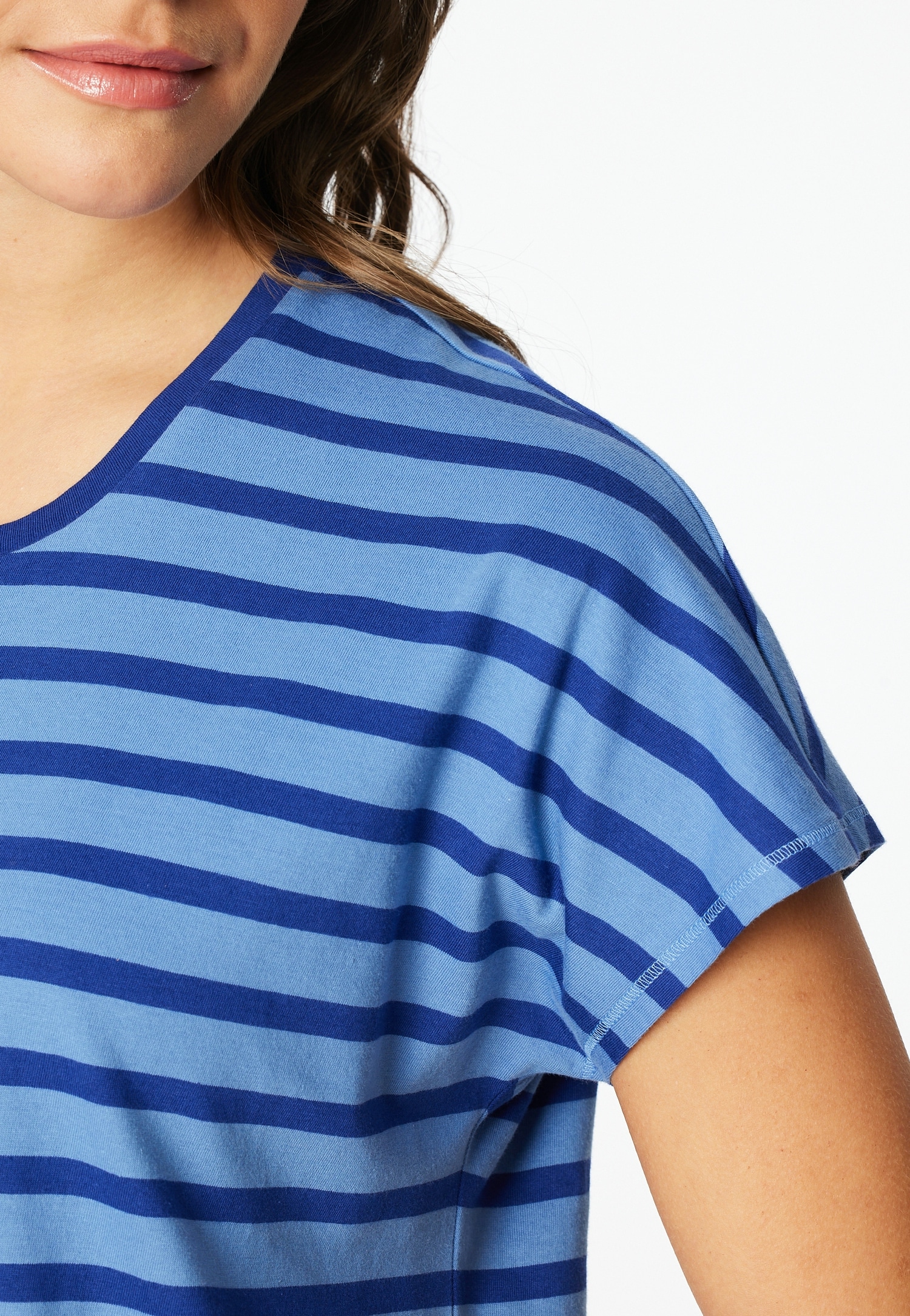 Schiesser Shorty »Casual Essentials« 2 mit unifarbenem Shirt und gestreifter Hose