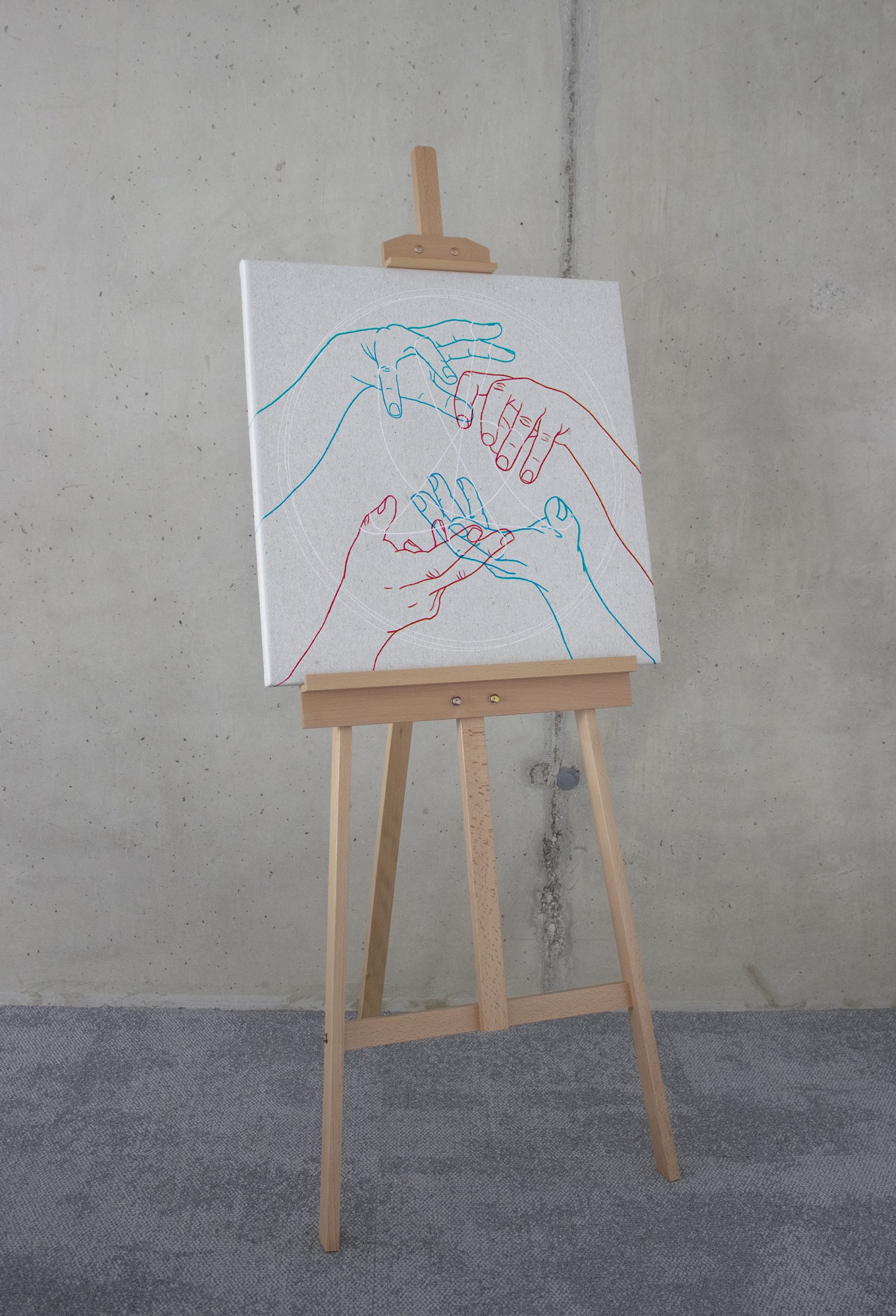 Leinwandbild KOMAR "Glory Hands - Größe 60 x 60 cm", bunt (farbe bild(er): bunt), B:60cm, Holz, Papier, Bilder, Leinwandbild, Keilrahmenbild mi Echtholzrahmen 2