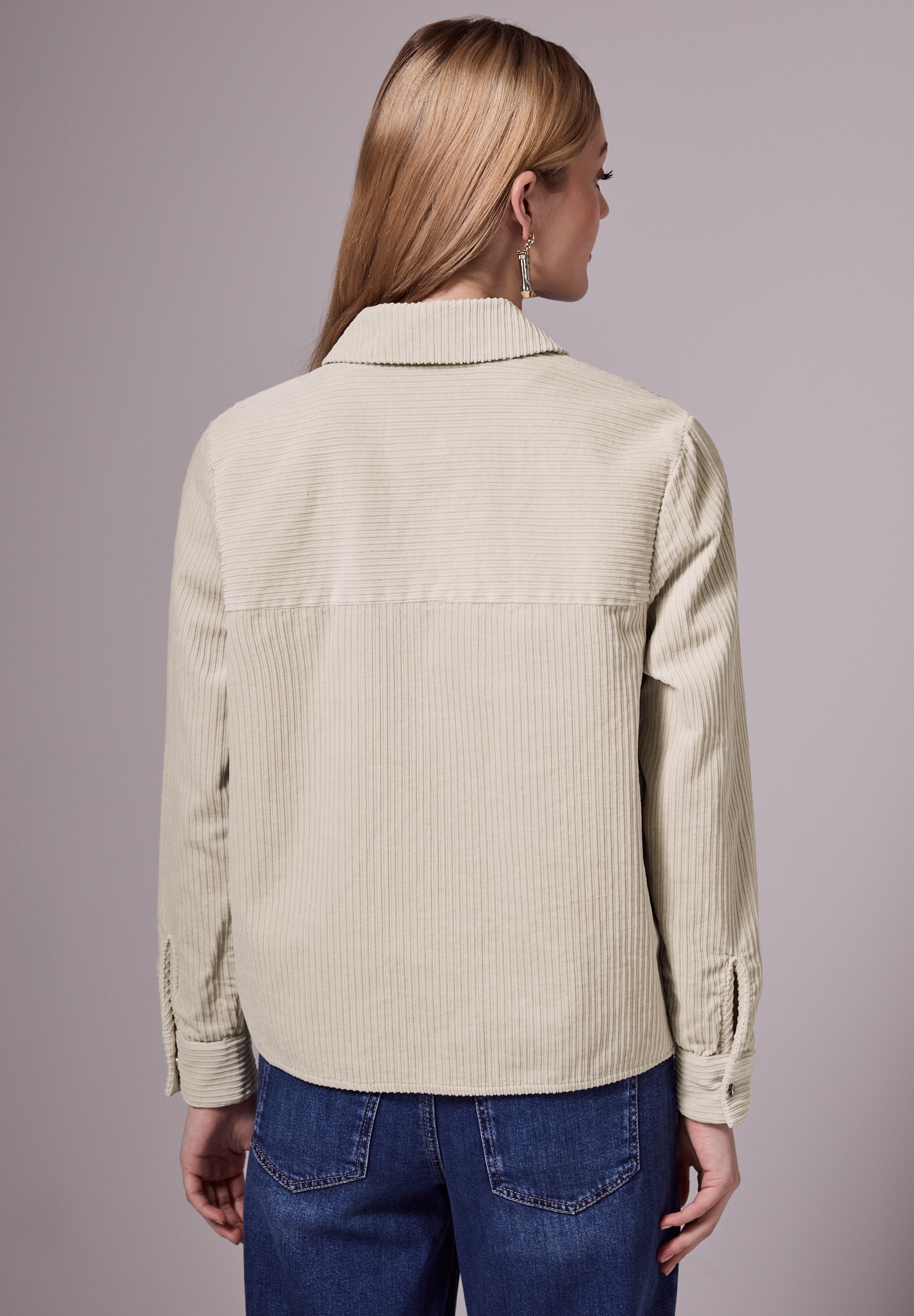 STREET ONE STUDIO Cordjacke, ohne Kapuze, mit Knopfleiste