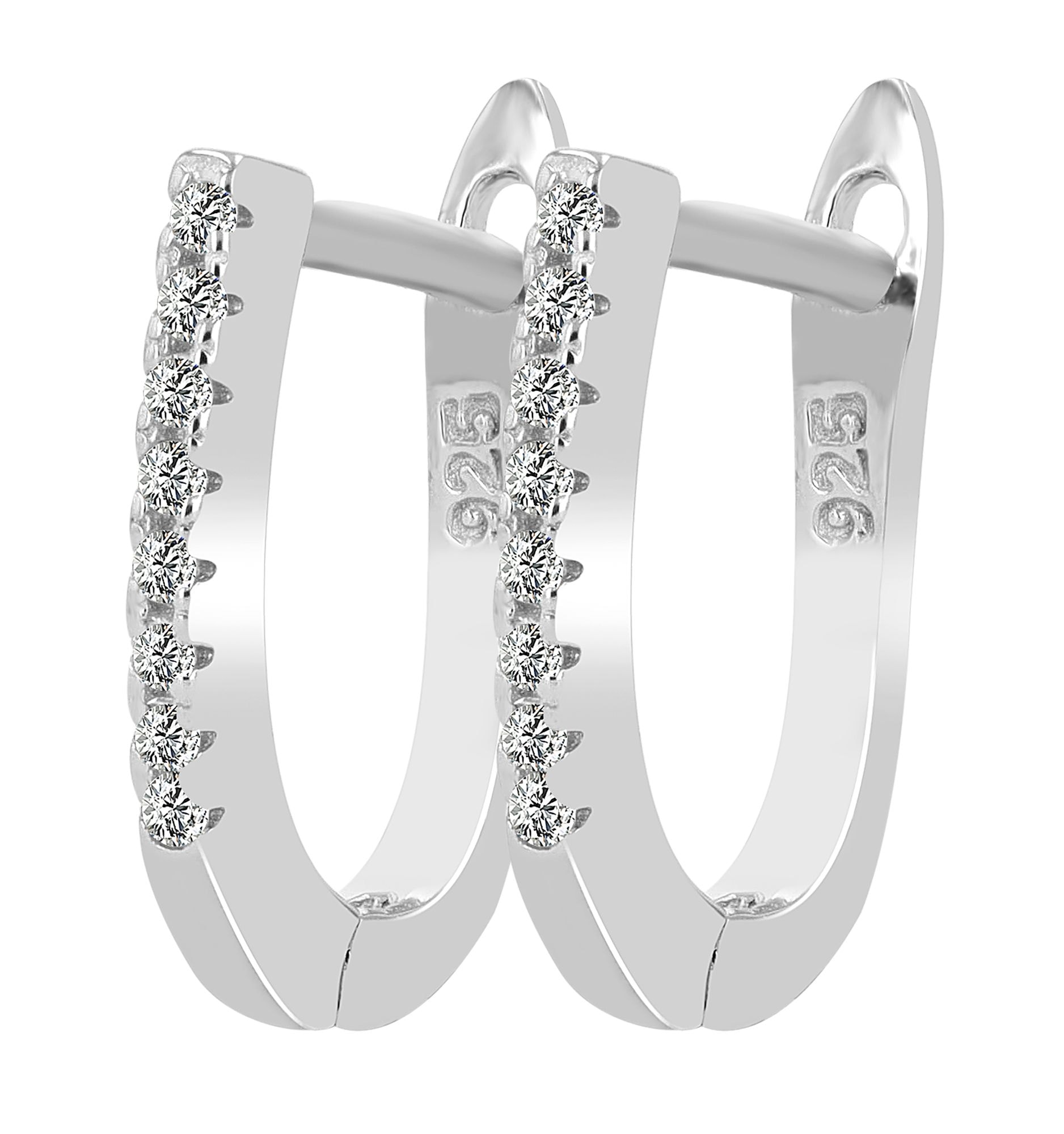 Adelia´s Klappcreolen »Damen Ohrringe – Klappcreole aus 925 Silber« Zum Verschenken – passend für viele Anlässe