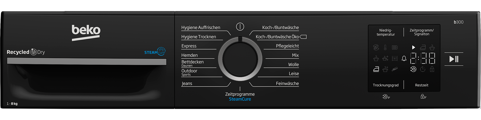 BEKO Kondenstrockner »BM3T38240W«, 8 kg, mit Wärmepumpentechnologie