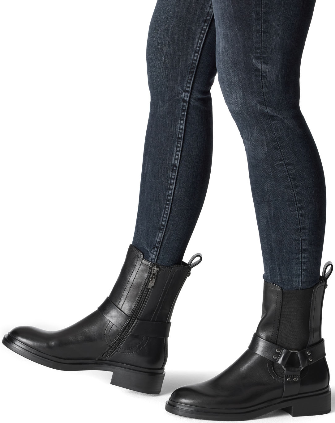 Tamaris Bikerboots, Blockabsatz, Chelseaboots, Stiefelette mit Zierriegel u günstig online kaufen