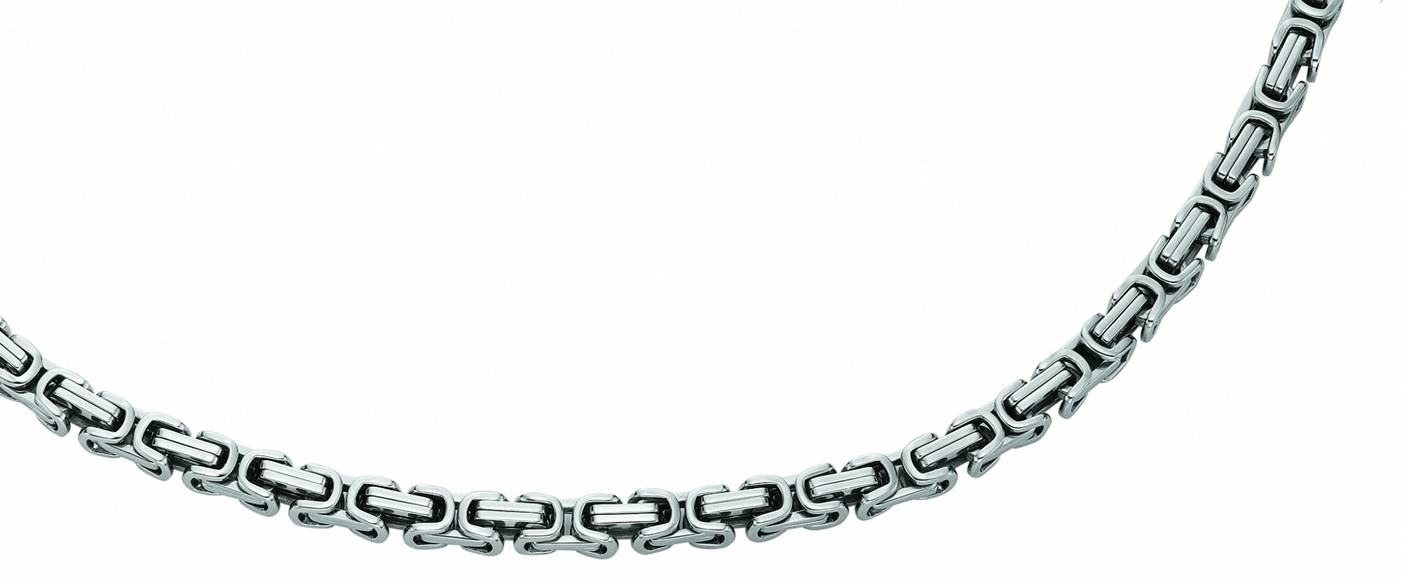 Edelstahlarmband »Edelstahl Königskette Armband 21 cm«, Edelstahlschmuck für Herren