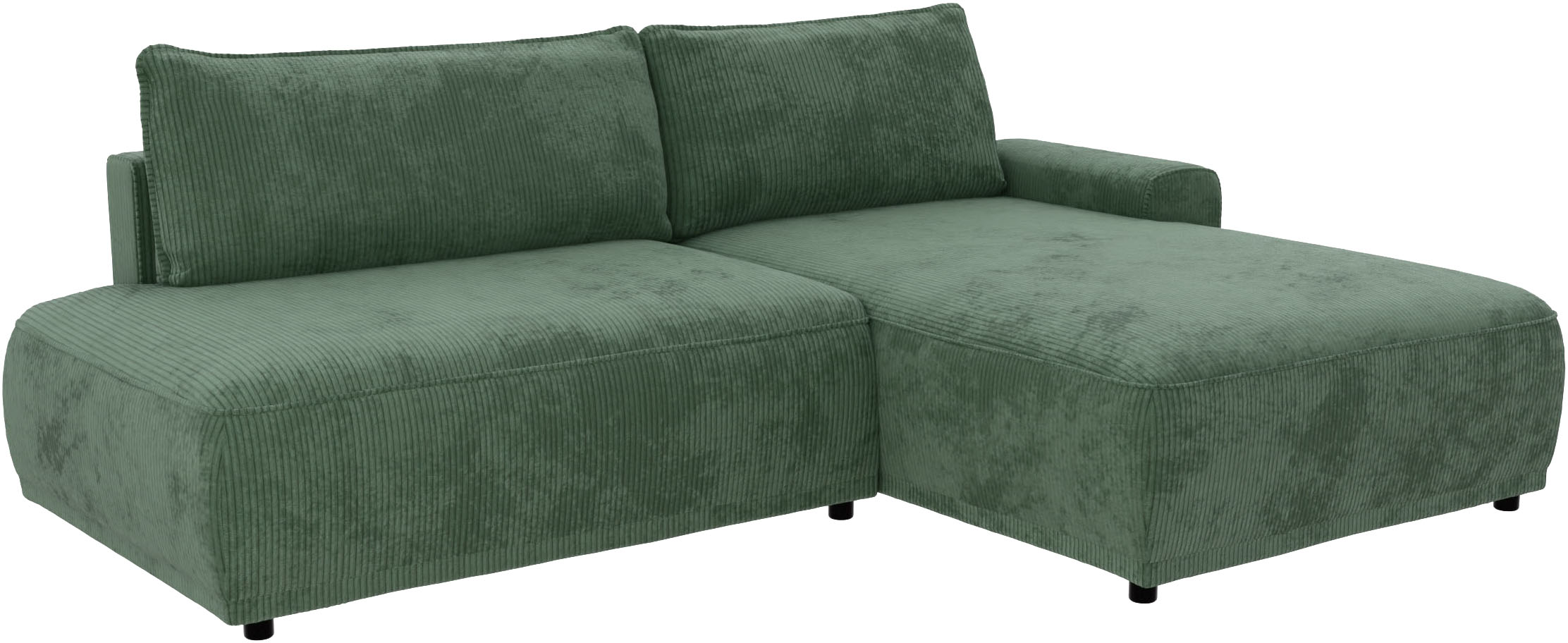 Thumbnail - TRENDMANUFAKTUR Ecksofa "Fordon II, Schlafsofa mit Bettkasten, Couch in L-Form, Breite 250 cm" in Cordstoff HYPER, dunke...