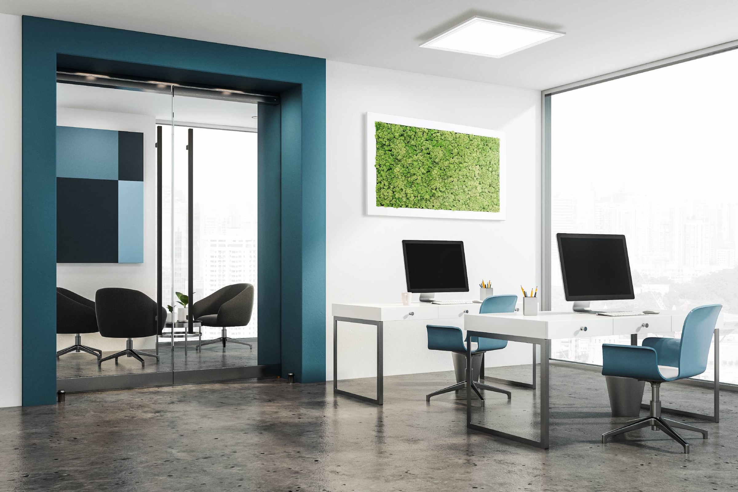 EGLO Deckenleuchte »Salobrena 1 Deckenlampe, Aluminium und Kunststoff, Aufbaulampe, Lampe« LED-Modul 1 Stk. Neutralweiß Deckenlampe, Material: Aluminium, Kunststoff, Weiß, L: 30x30 cm