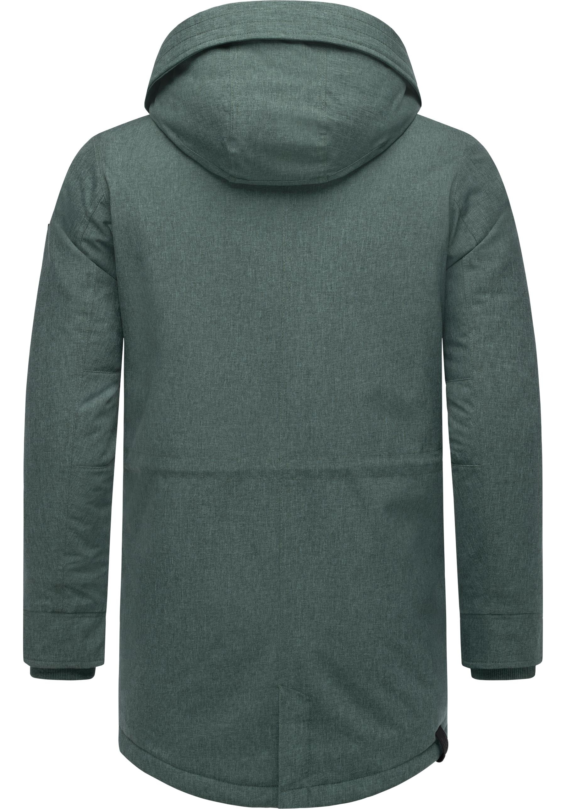 Ragwear Kurzmantel »Mr Smithem YOUMODO«, wasserdichte lange Herren Winterjacke mit Kapuze