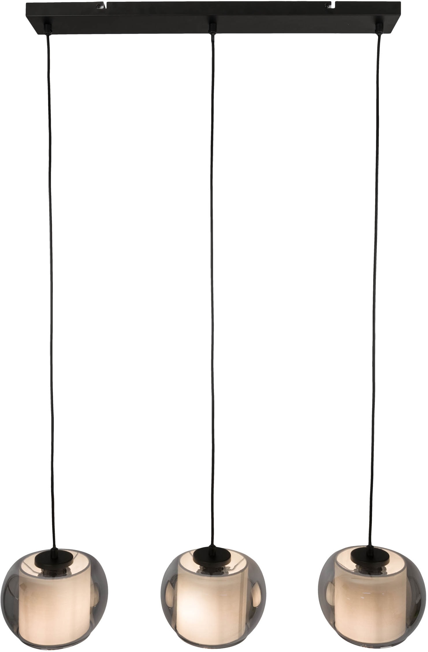 OTTO home Pendelleuchte »Tanissa« E27 1 Stk. 3 gleichlange Pendel mit je 1x Rauchglasschirm und je 1x E27 exkl.