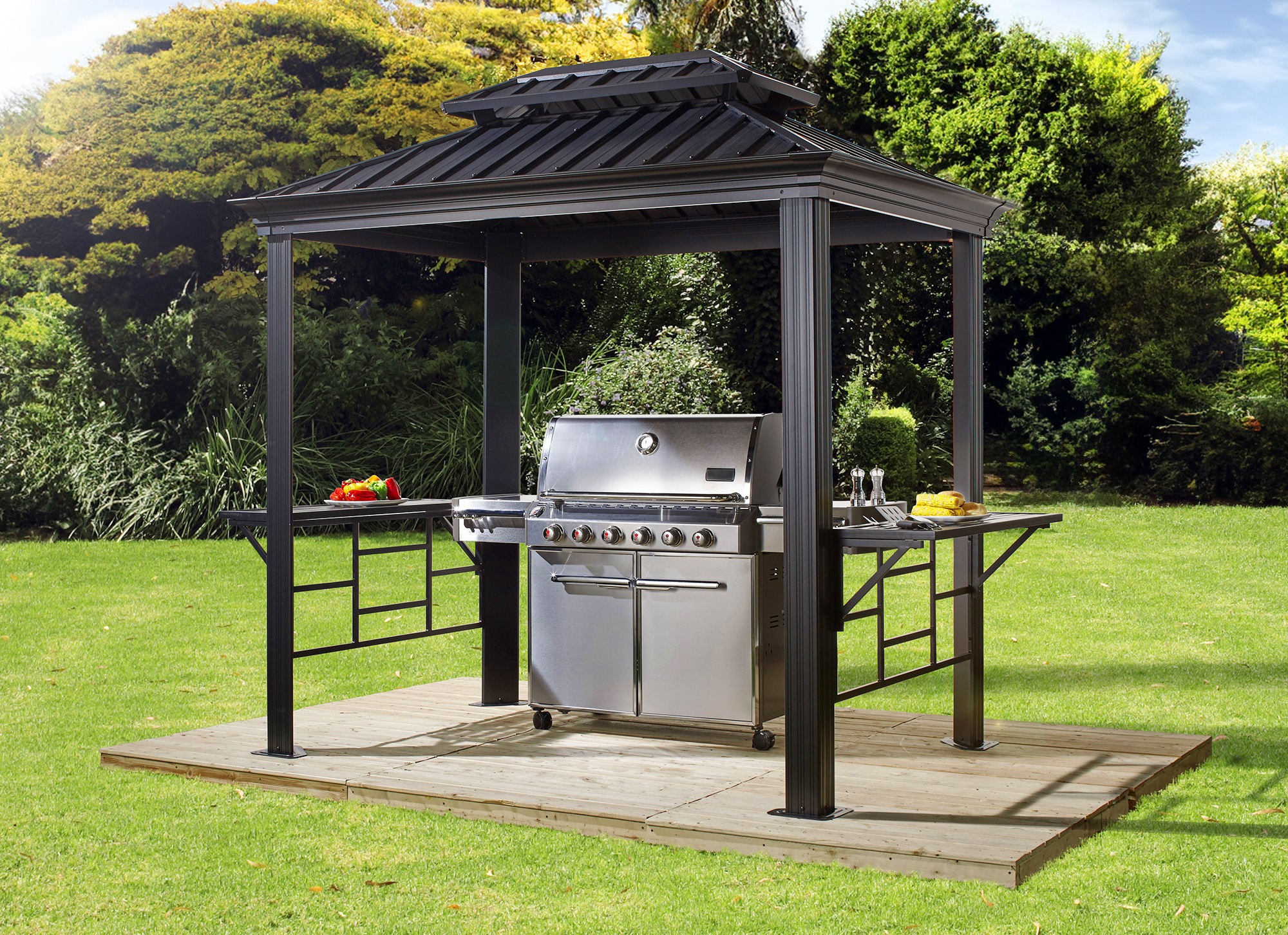 Sojag Grillpavillon "BBQ Messina" BxT: 179x292 cm günstig online kaufen