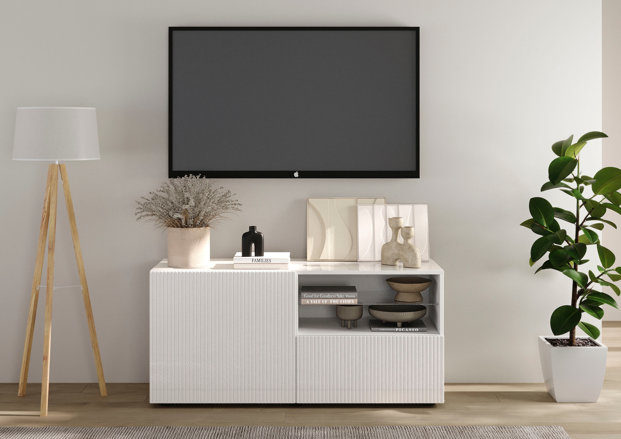 INOSIGN Lowboard "Rio Breite 120 cm, TV-Board 1 Tür u. 1 Schubkasten, TV-Sc günstig online kaufen
