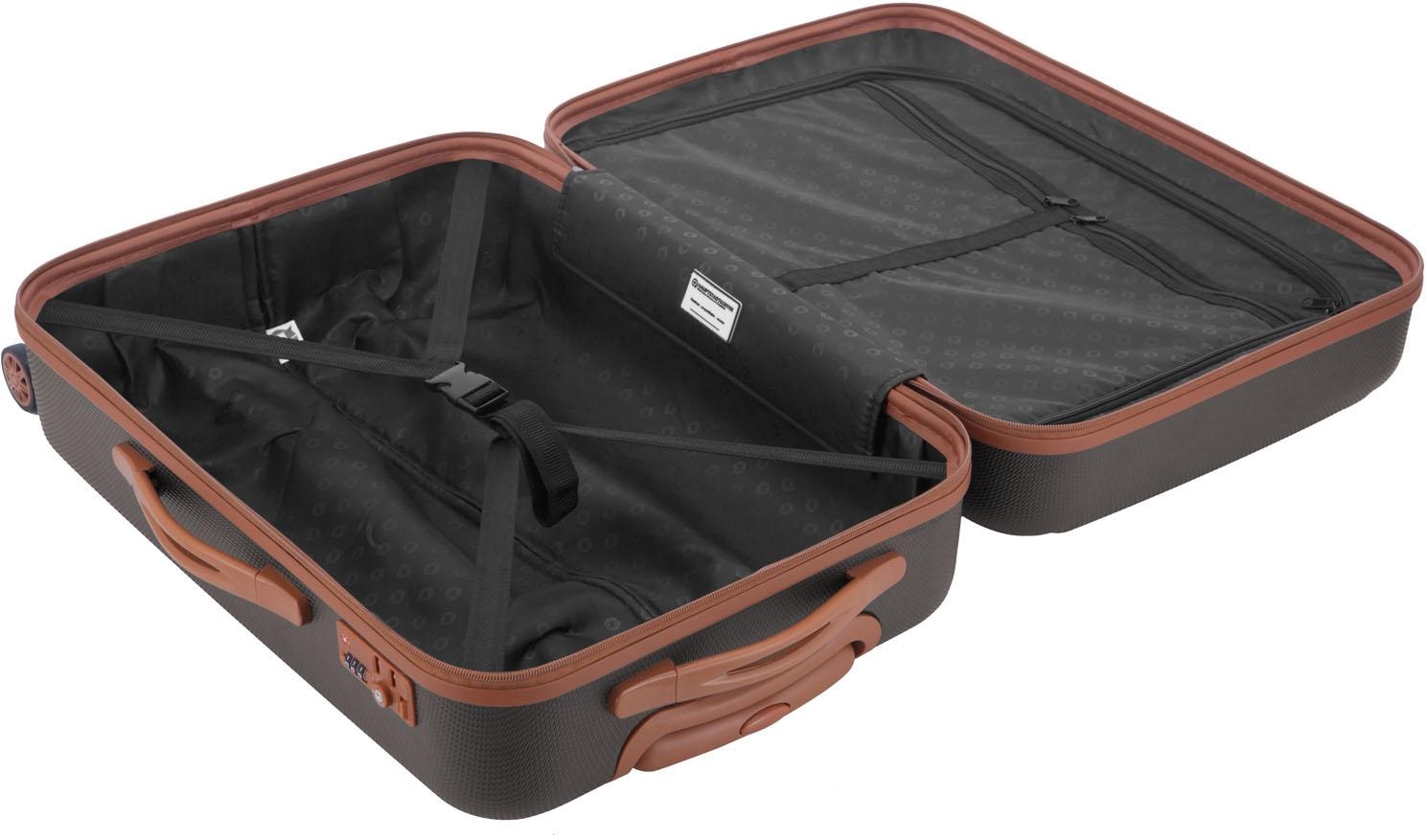 Hauptstadtkoffer Hartschalen-Trolley »Wannsee, 58 cm«, 4 Rollen, Hartschalen-Koffer Handgepäck-Koffer Reisegepäck TSA Schloss