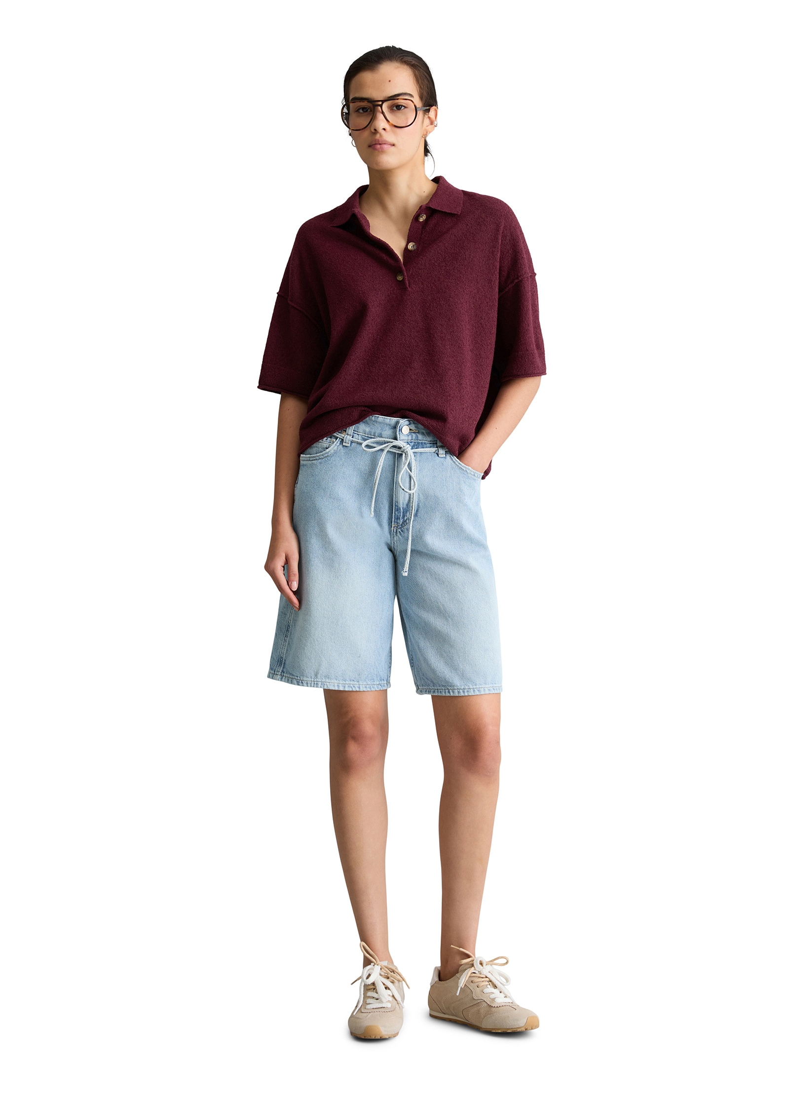 Marc O'Polo DENIM Poloshirt »aus Crinkled Organic Cotton-Mix«