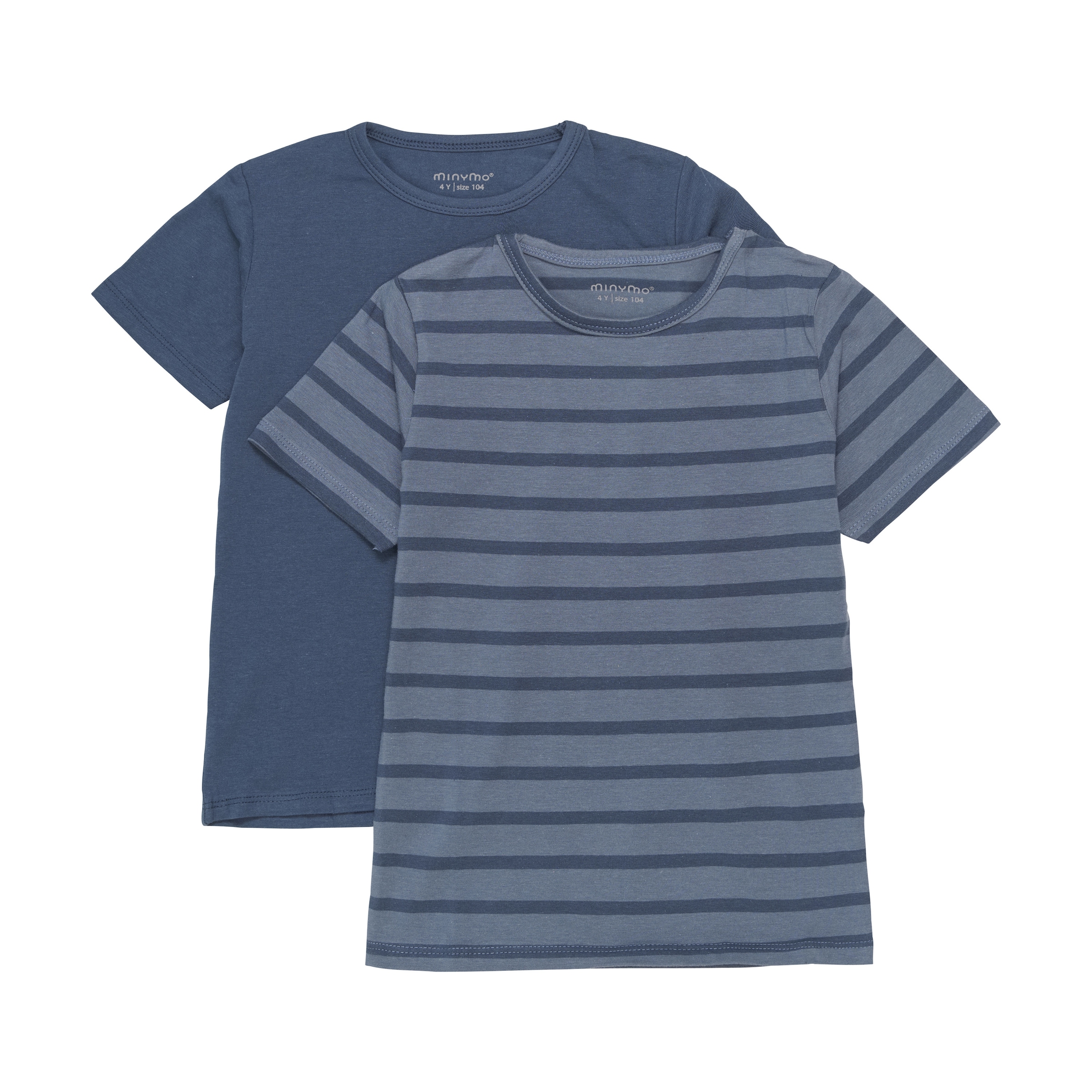 MINYMO Jungen T-Shirt "T-Shirt MIBasic", blau, Gr. 92, Obermaterial: 95% Baumwolle CO. 5% Elasthan EL., Shirts