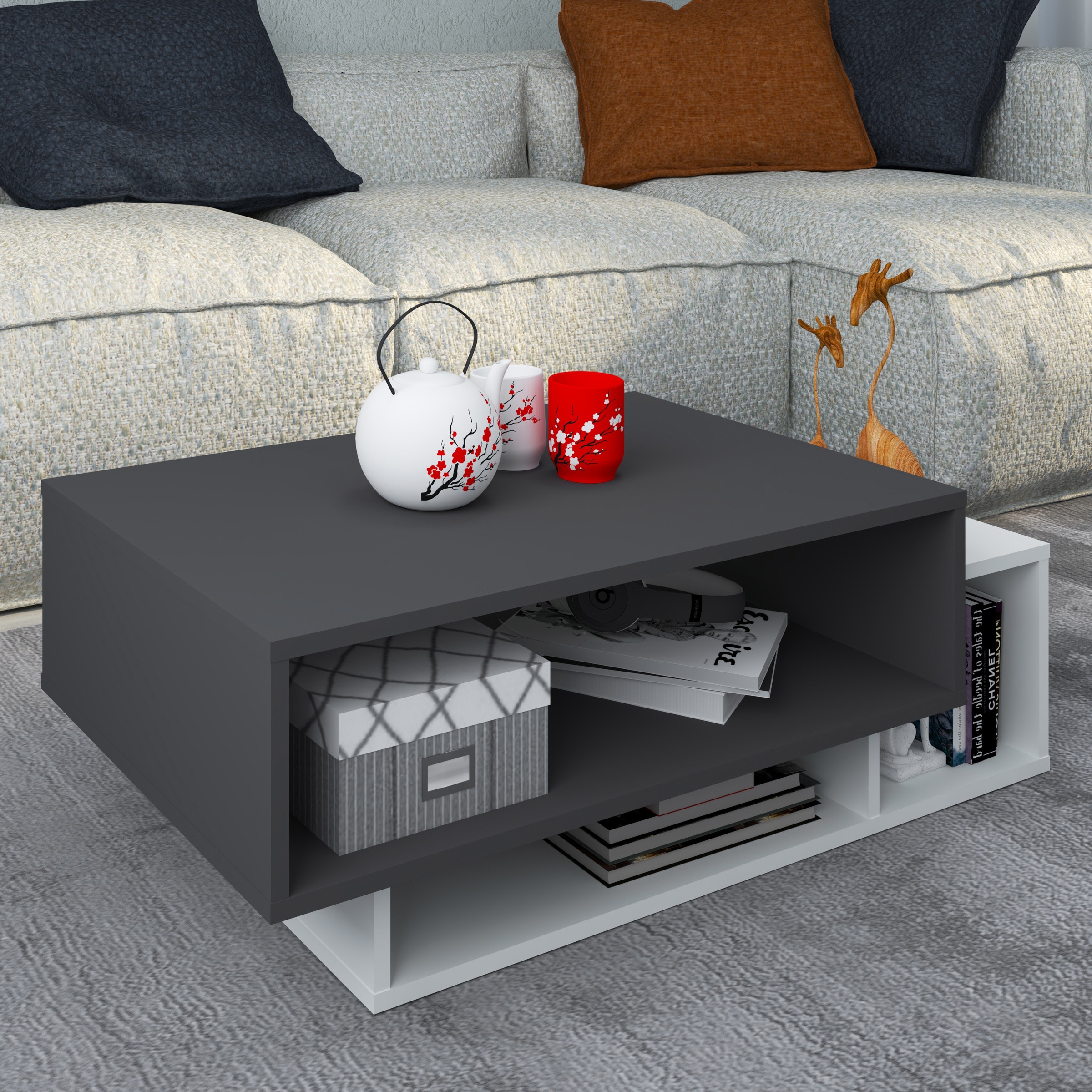 Thumbnail - VCM Beistelltisch "Holz Sofatisch Couchtisch Wohnzimmertisch Runila"