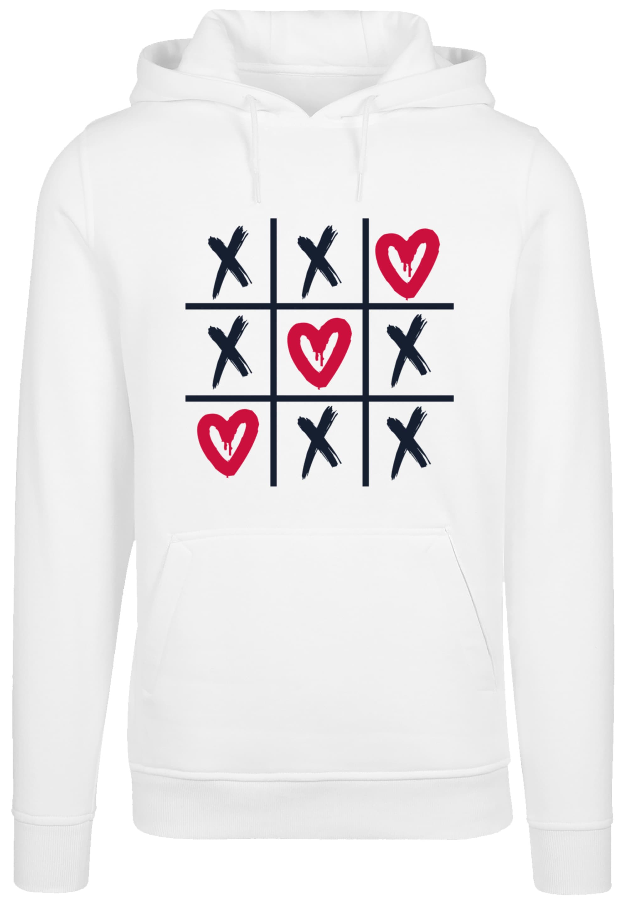 F4NT4STIC Kapuzenpullover »Valentinstag Herz Tic Tac Toe«, Premium Qualität