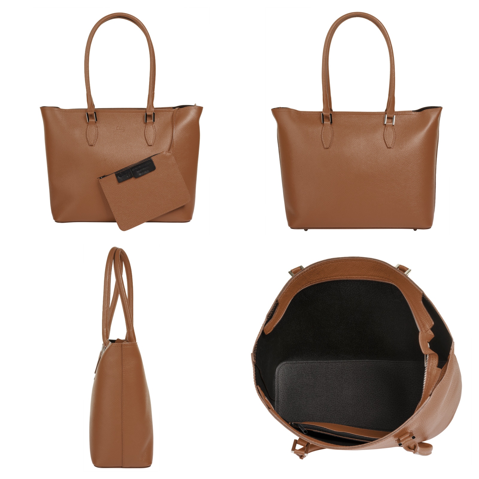 Cluty Shopper, echt Leder, Made in Italy