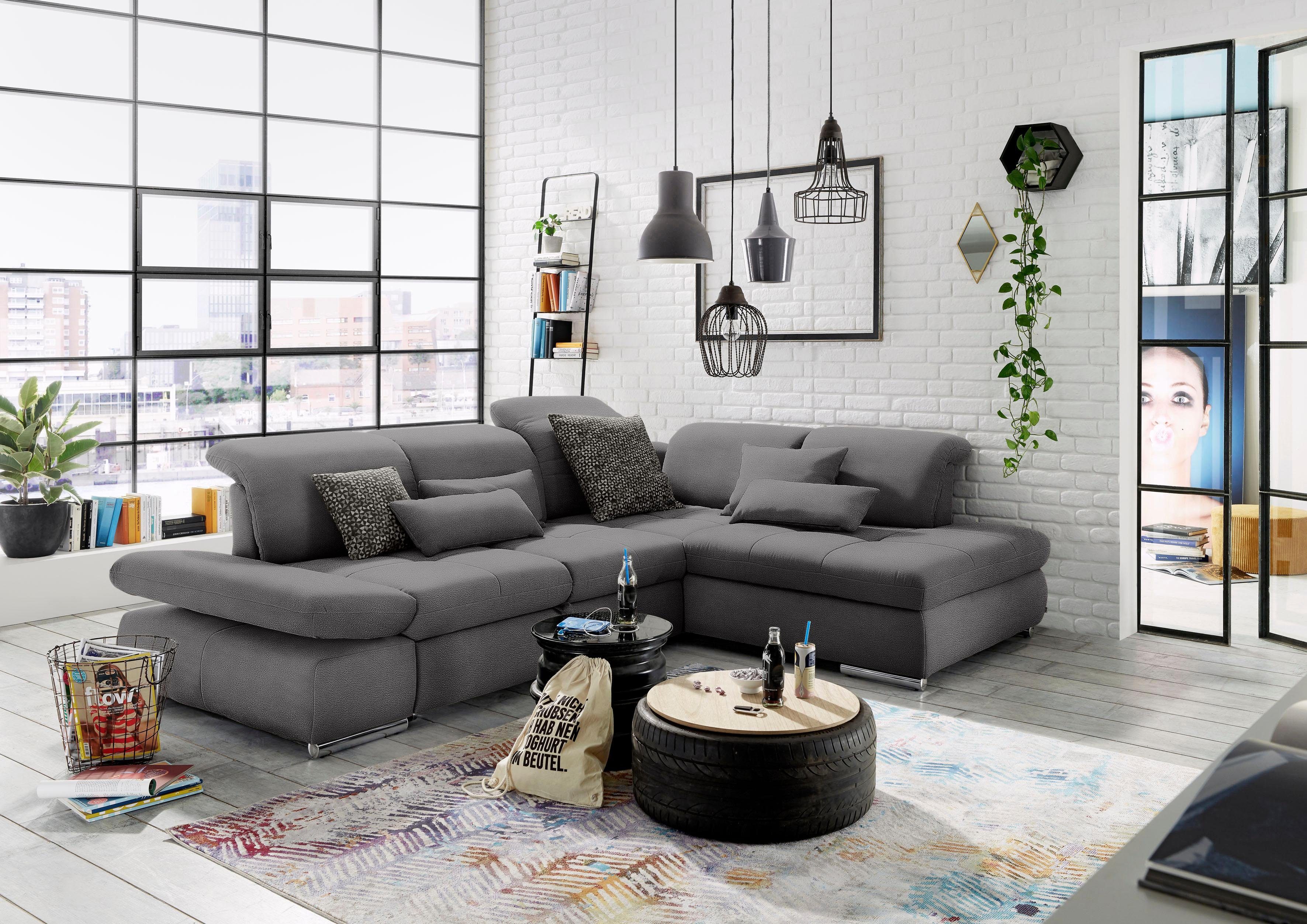 set one by Musterring Ecksofa SO4100, Ottomane links oder rechts bestellbar, wahlweise mit Bettfunktion