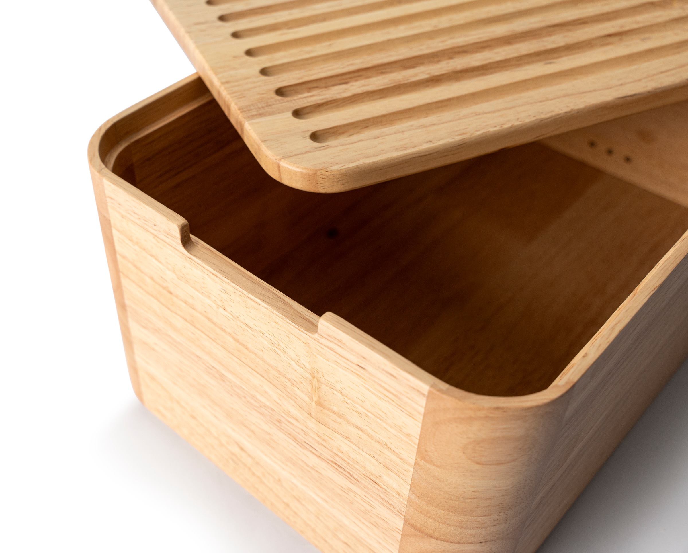 Continenta Brotkasten »mit Deckel, Gummibaum« 2 Stk. tlg. 36x23x16 cm, integriertes Brotschneidebrett