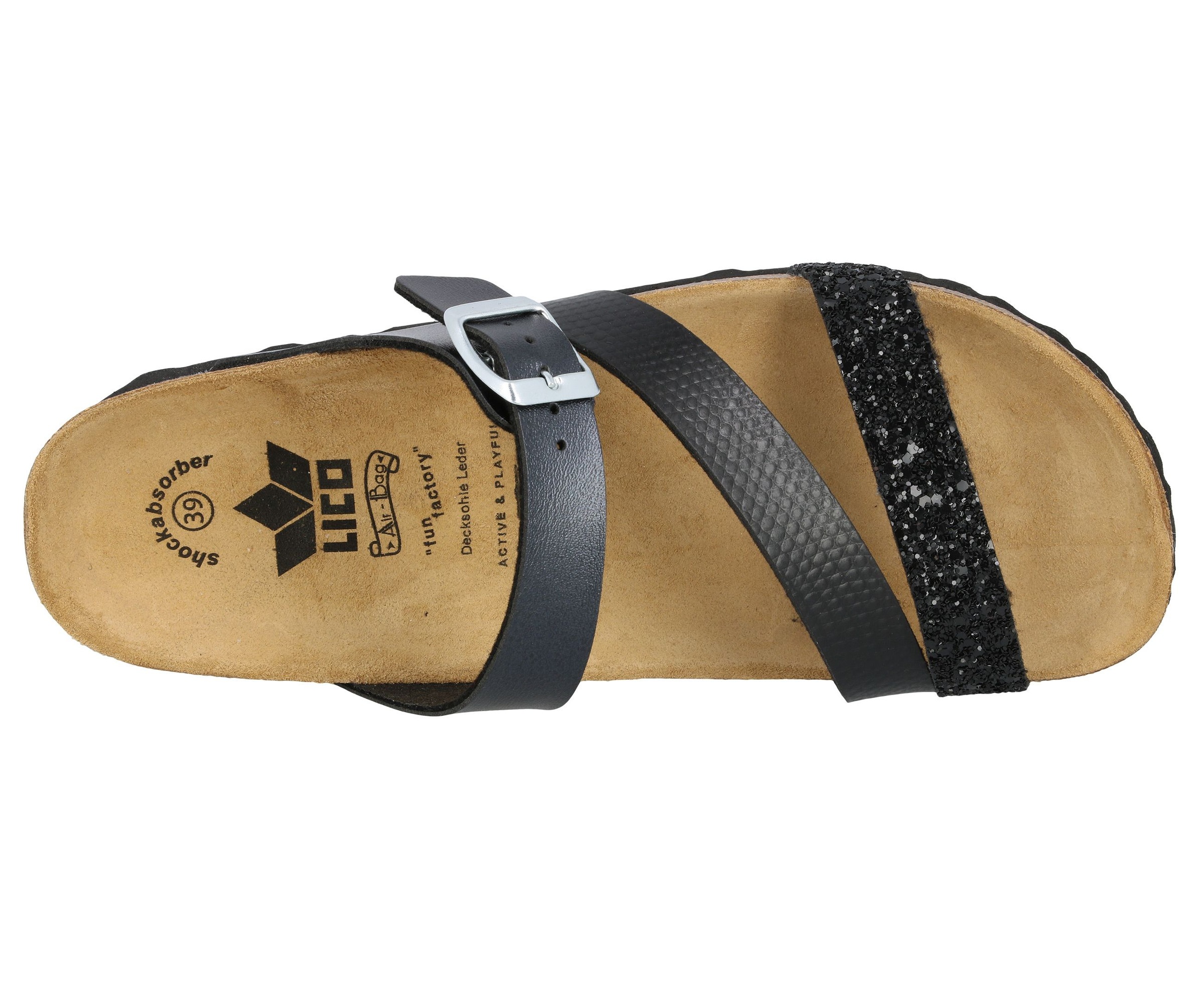 LICO Natural Glitter Women's Mule Black 40 3