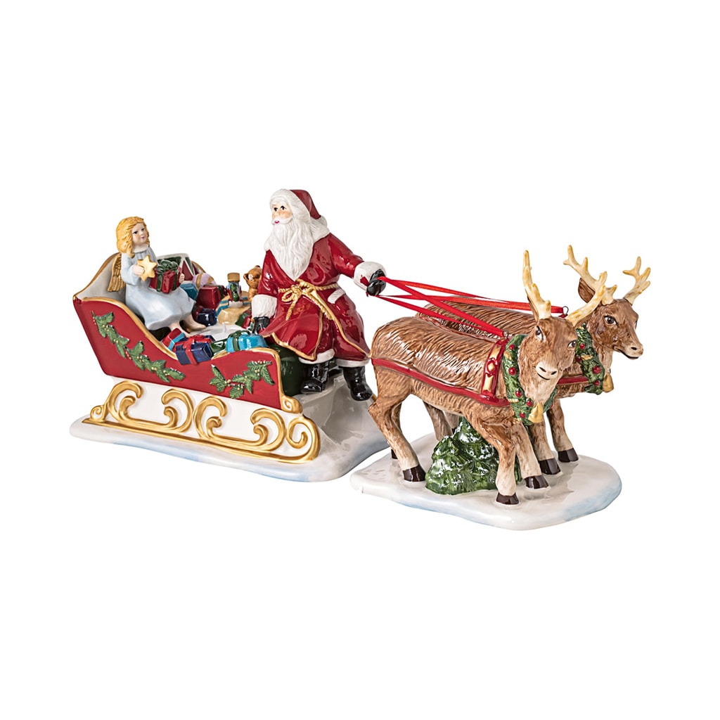 Weihnachtsfigur VILLEROY & BOCH, bunt, Dekofiguren, "Dekofigur Schlitten Nostalgie Christmas Toys bunt"