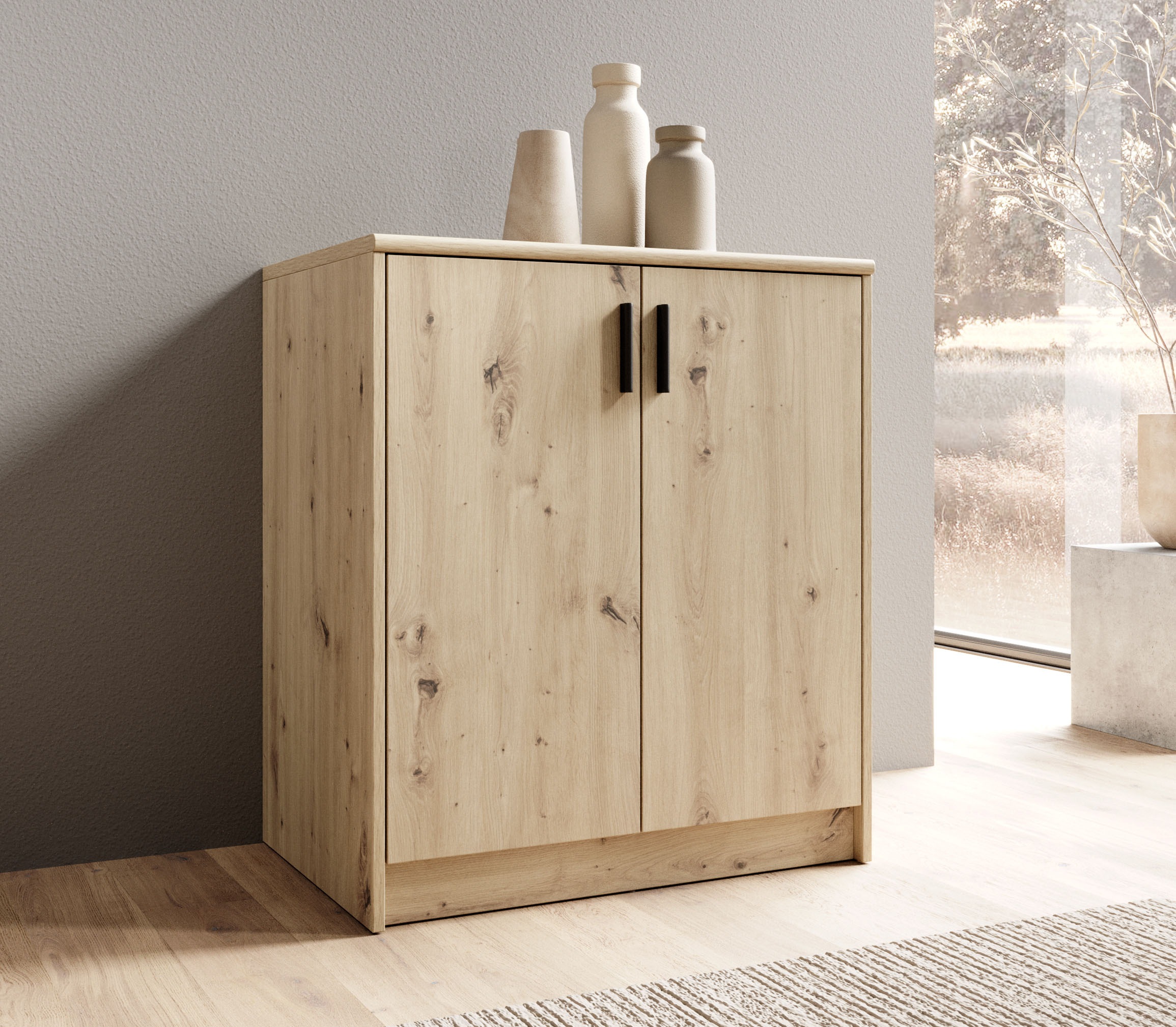 HBZ Sideboard »Nelly Kommode, BxHxT 74x86x50cm«, (1 St.), Breite 74cm, Einlegeböden verstellbar, foliert