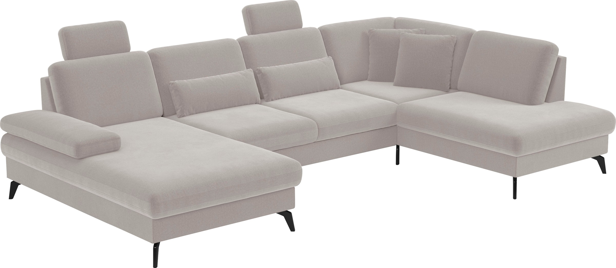 sit&more Wohnlandschaft »Morris U-Form, inkl. Sitztiefenverstellung«, wahlweise mit Armteilverstellung, Bettfunktion & Bettkasten