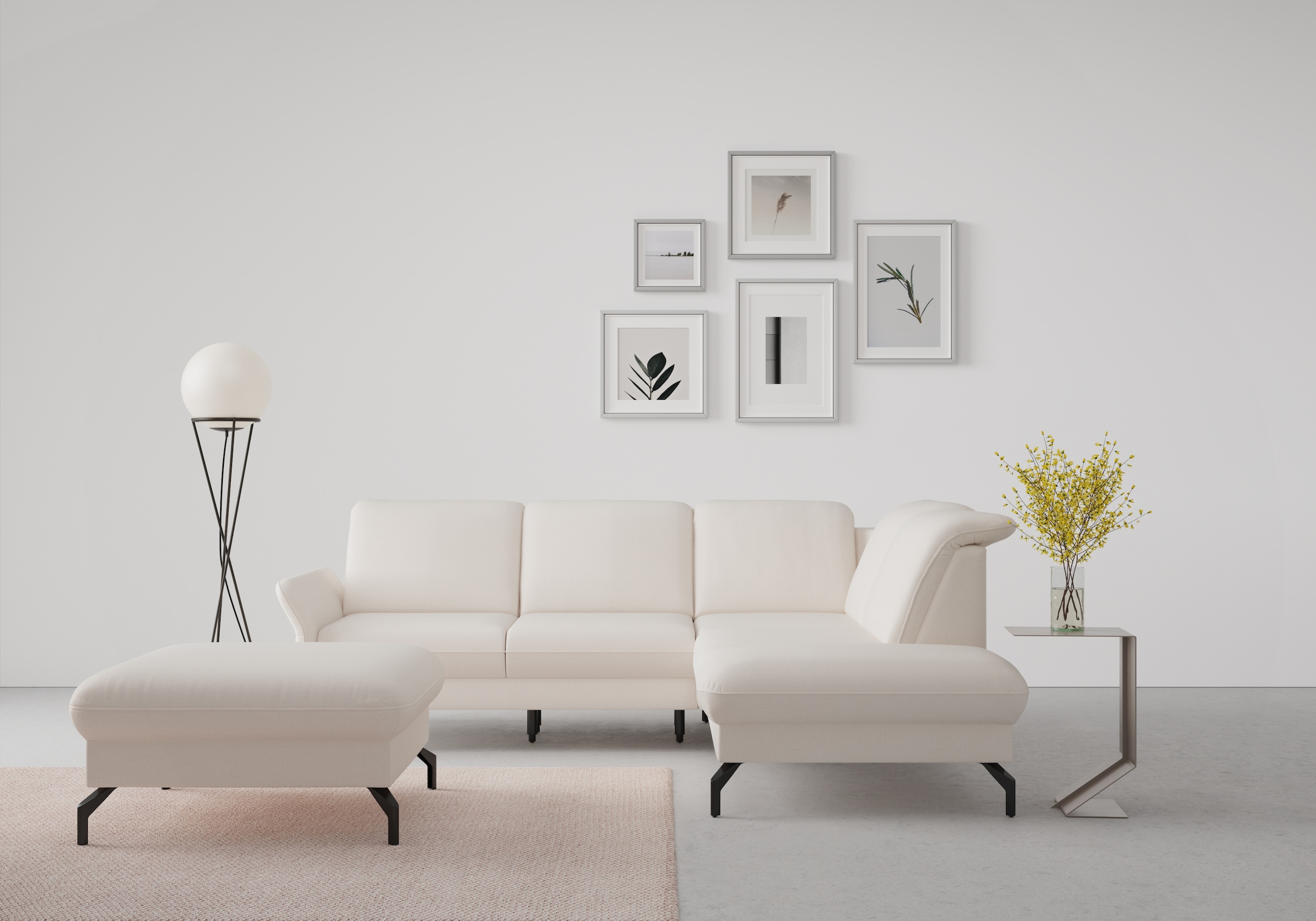 sit&more Ecksofa "Fashion L-Form" wahlweise mit Kopfteilverstellung und Vorziehsitz, motorisch