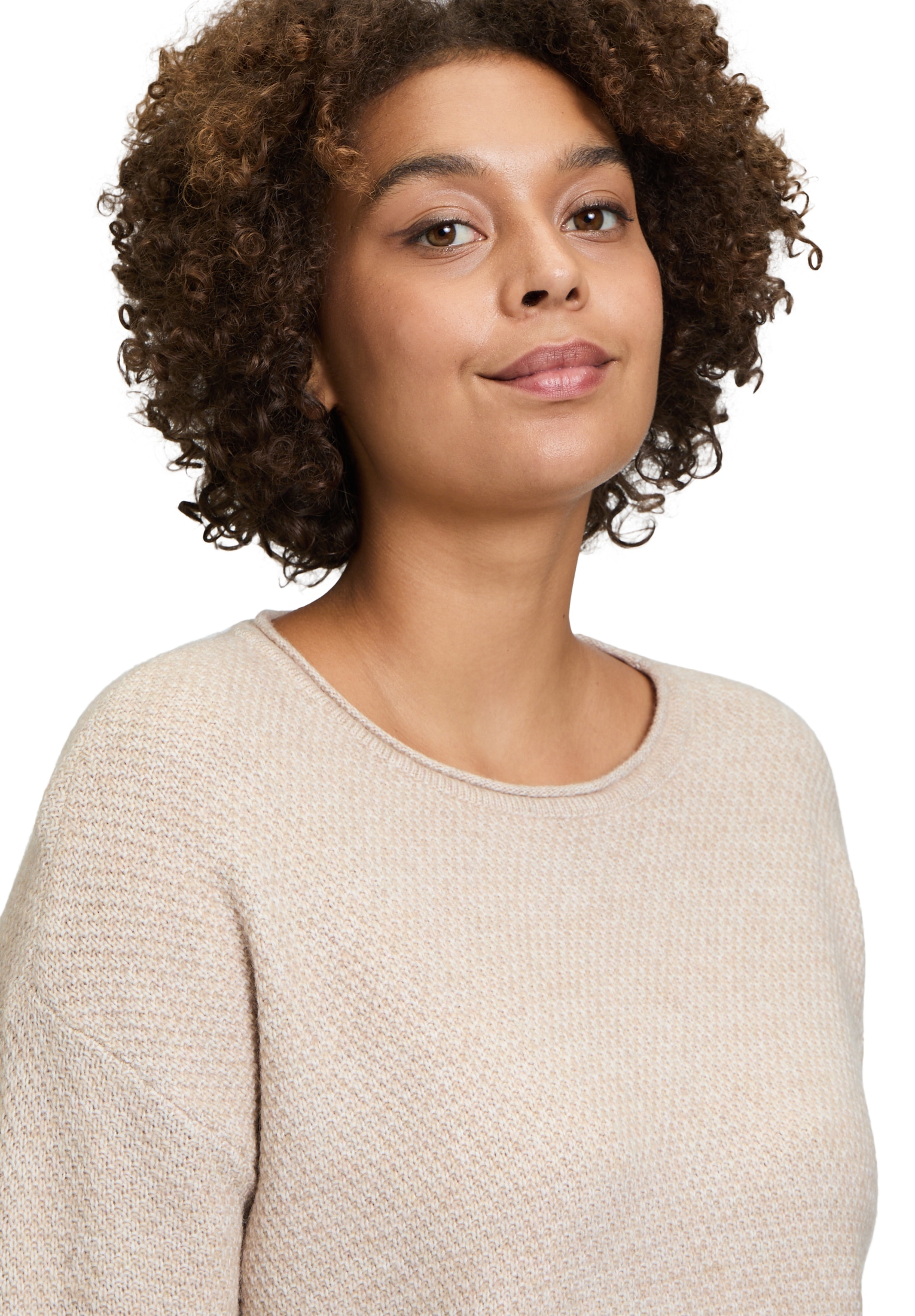 Betty&Co Strickpullover »Betty & Co Damen Strickpullover mit Rundhalsausschnitt«, (1 tlg.), Struktur