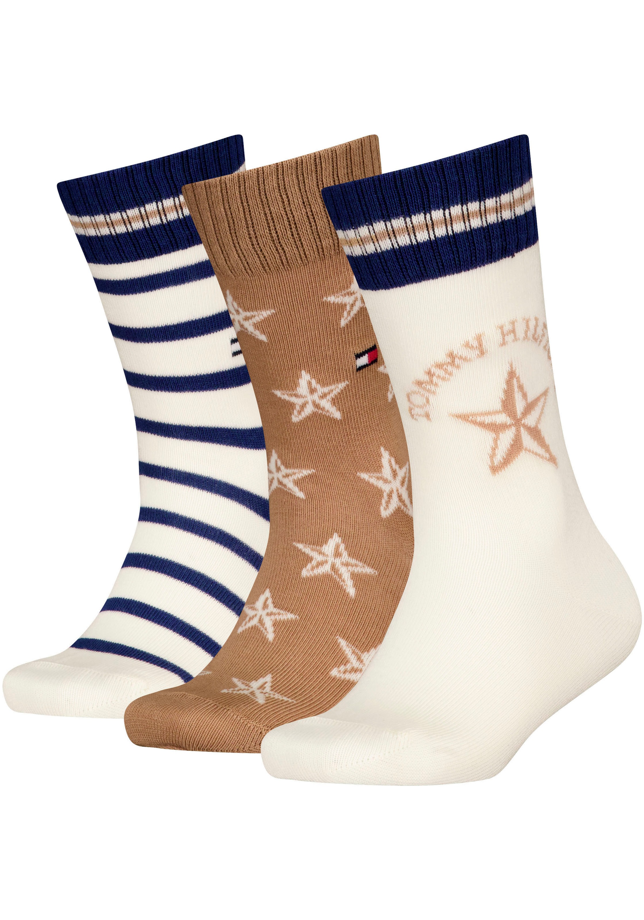 Tommy Hilfiger Socken 3 Paar tlg. mit auffälliger Musterung günstig online kaufen