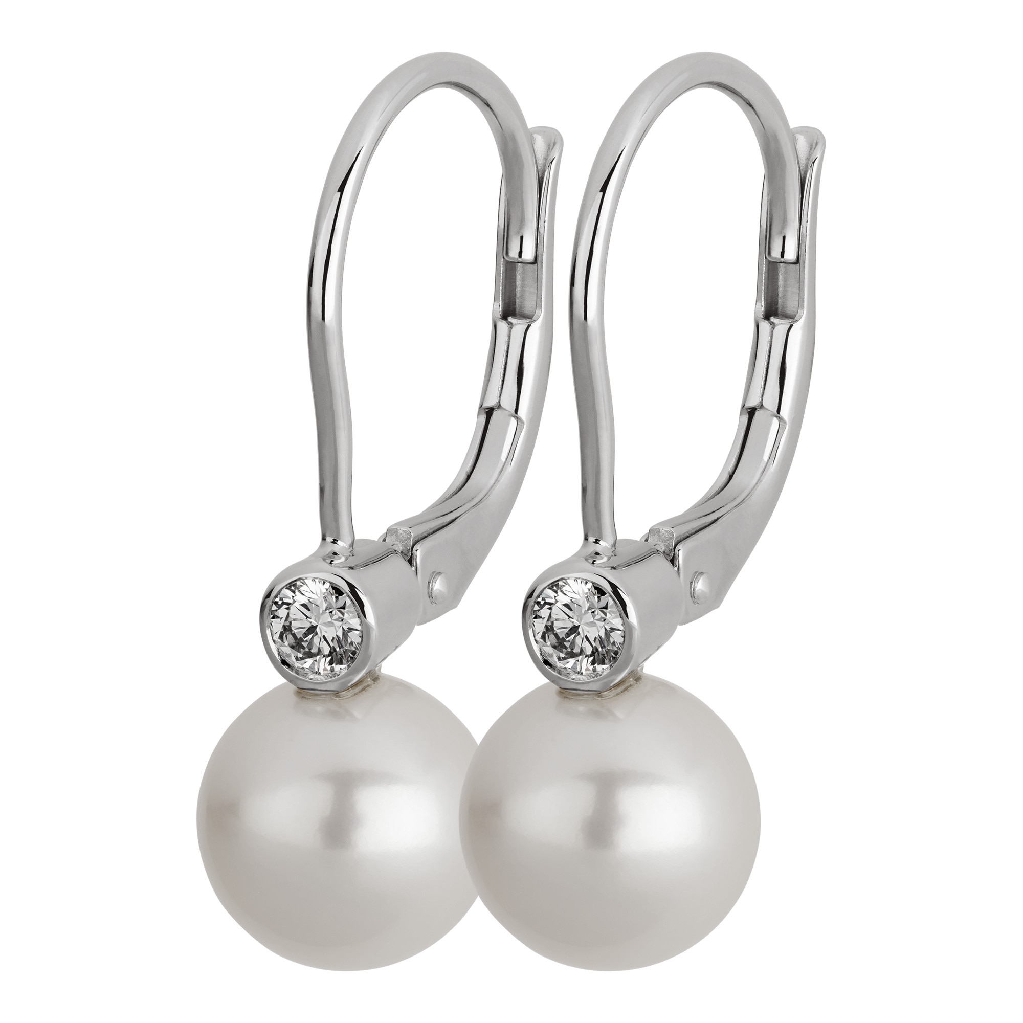 Orolino Paar Ohrhänger »585 Gold mit Brillant 0,10ct. + Perle 6,5-7mm«