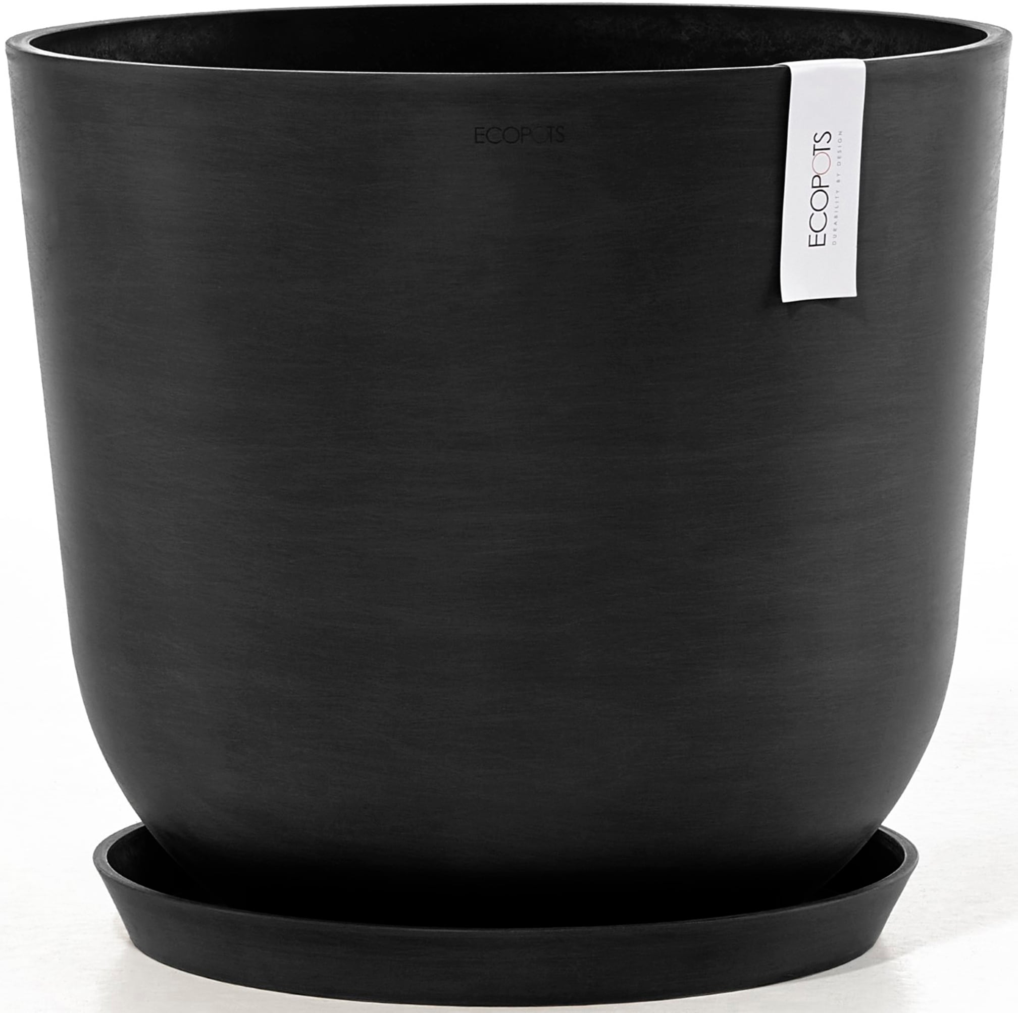 ECOPOTS Blumentopf "Oslo 45 + Wassersystem Dunkelgrau", für innen und außen: frostsicher, bruchsicher und lichtbeständig