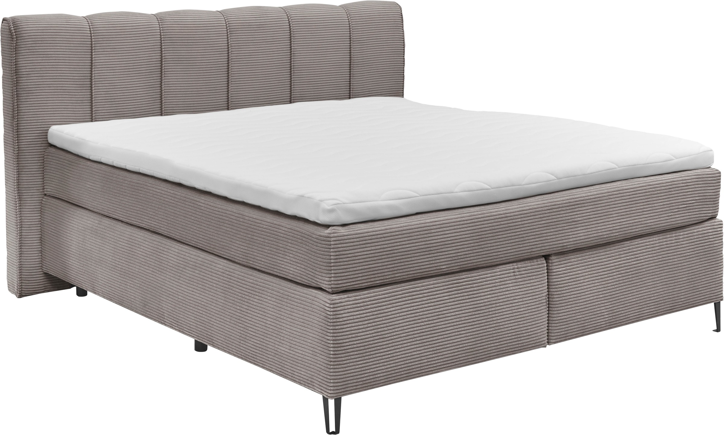 set one by Musterring Boxspringbett "Fairfield", Metallfuß schwarz, Kopftei günstig online kaufen