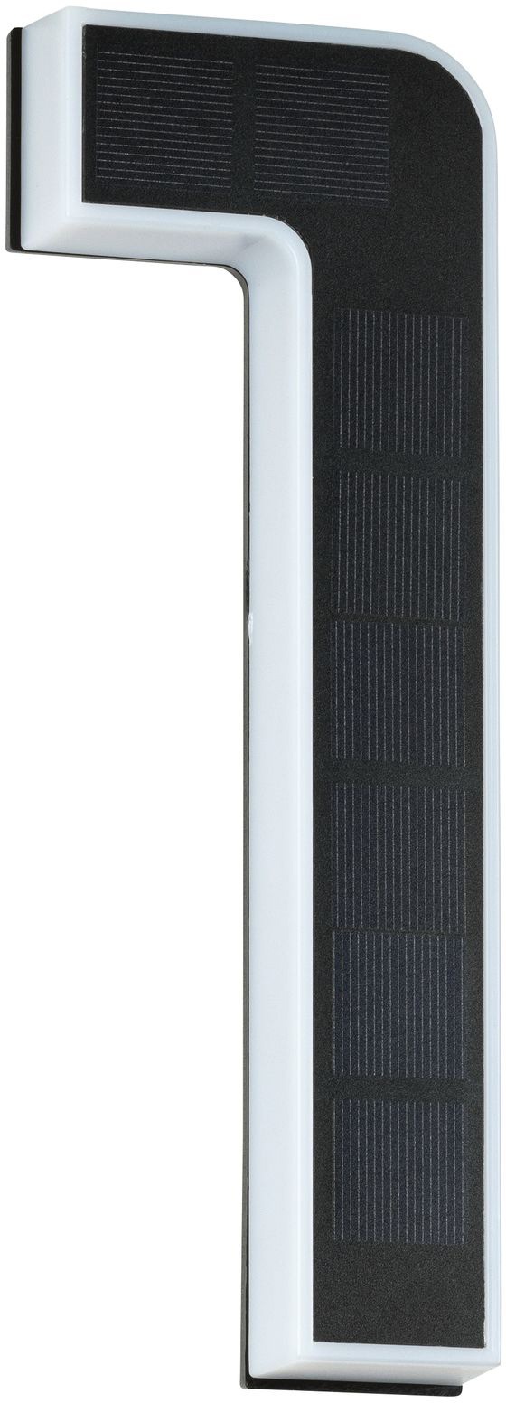 Paulmann LED Außen-Wandleuchte »Solar Hausnummer«, 1 flammig, Leuchtmittel LED-Modul | LED fest integriert, LED-Modul, Hausnummern, Buchstaben wählbar, Akku wechselbar