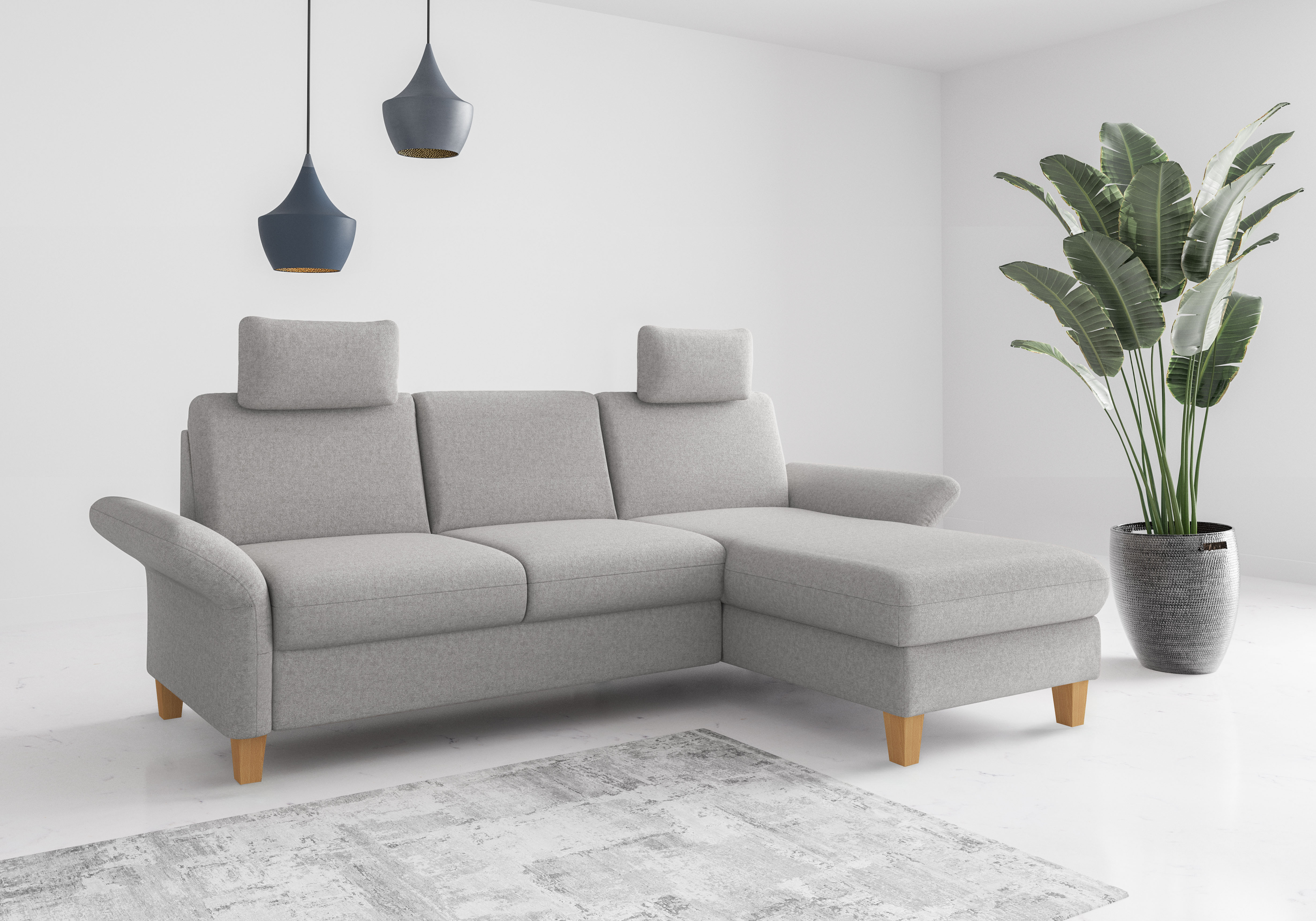 OTTO home Ecksofa "Rochelle, L-Form" wahlweise mit Armteilverstellung, Schlaffunktion und Bettkasten