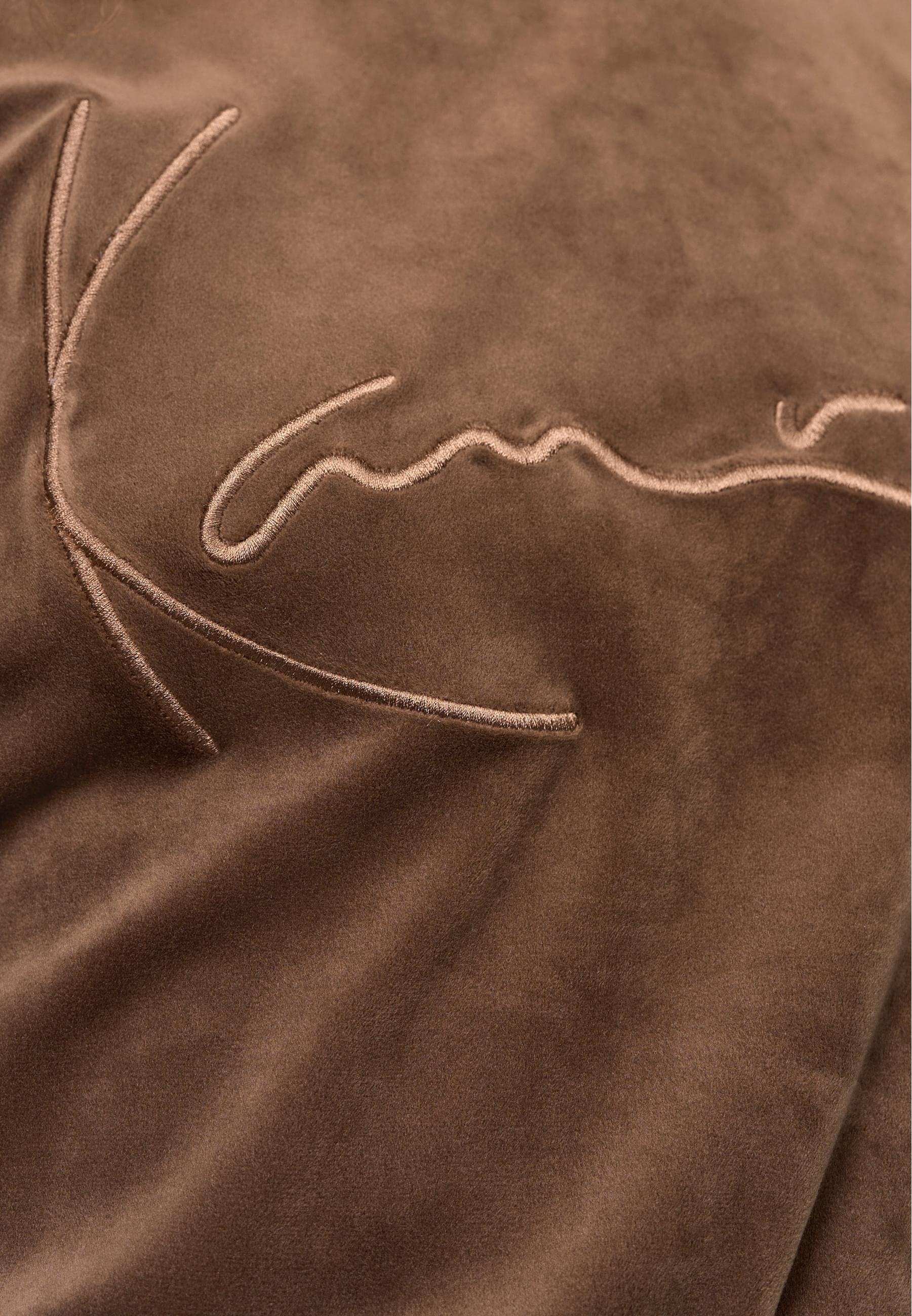 Karl Kani Sweater »Karl Kani Damen KW214-045-1 Signature Velvet Crop Crew brown«, (1 tlg.)