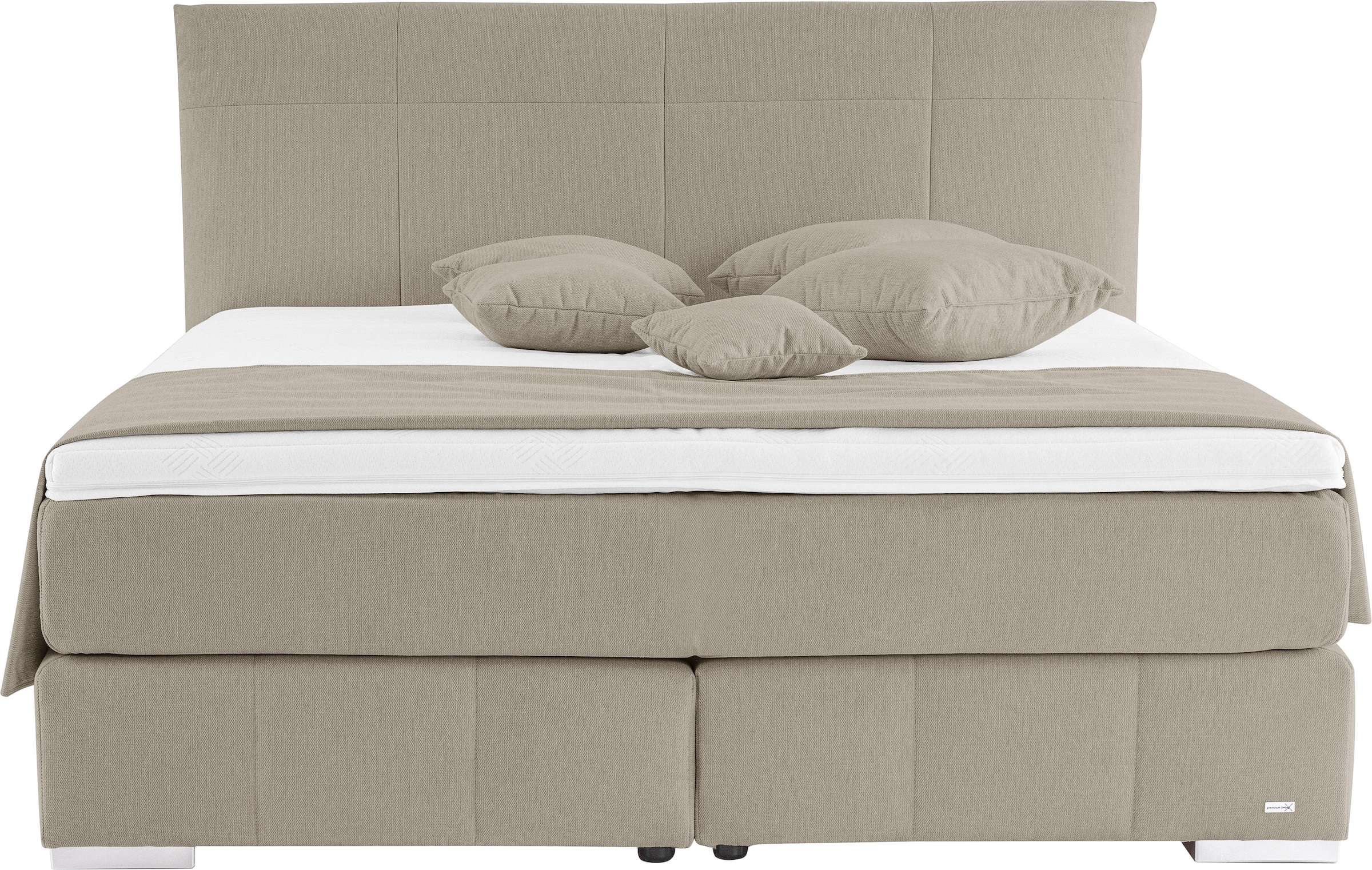 alina Boxspringbett »Luga« 188 cm breit, inkl. Matratze und Komfortschaum-Topper