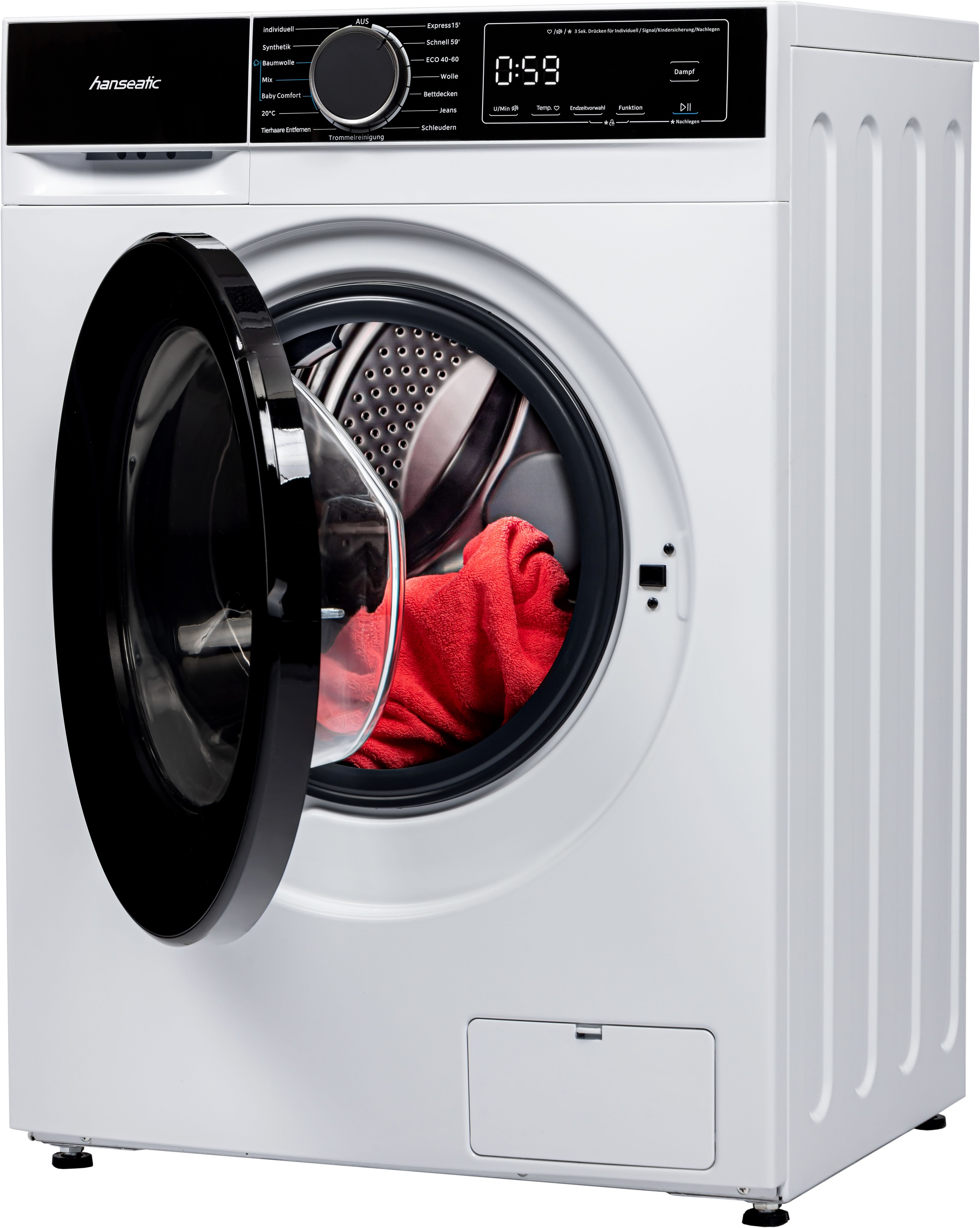 Hanseatic Waschmaschine "HWMA814B" 8 kg 1400 U/min Schnellwaschprogramm, St günstig online kaufen