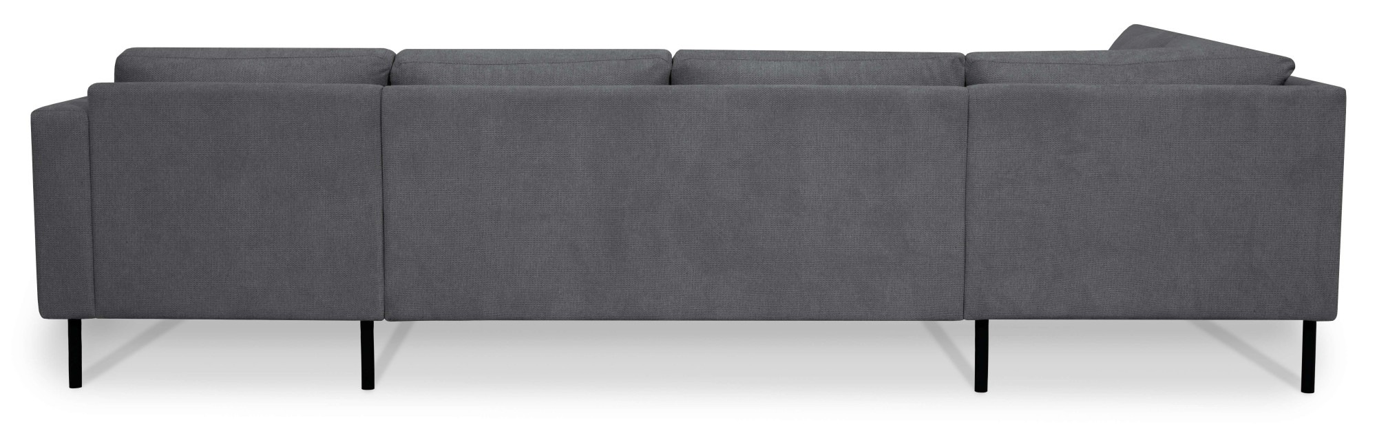Places of Style Wohnlandschaft »Cesola«, in weichem Chenille-Stoff, Breite 327 cm, mit schwarzen Metallfüßen