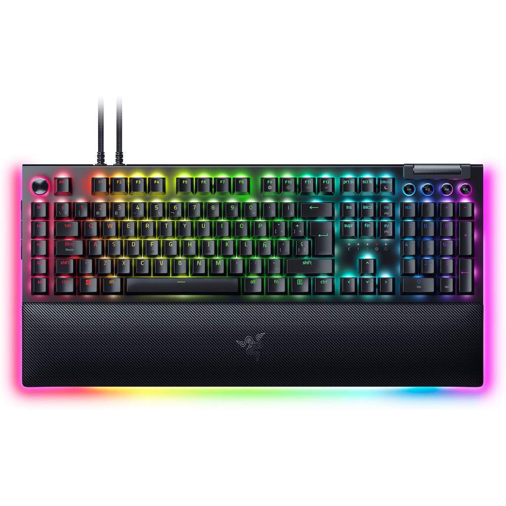 RAZER Gaming-Tastatur »BlackWidow V4 Pro Green Switch«, (Fn-Tasten-Gaming-Modus-Ziffernblock-Makrotasten-Multimedia-Tasten-Handgelenkauflage)