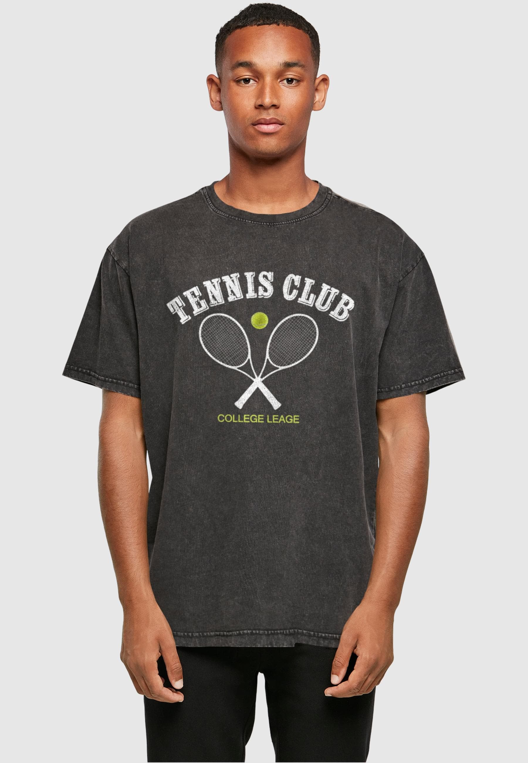 Merchcode T-Shirt »Merchcode Herren Tennis Club Acid Washed Oversized Tee«